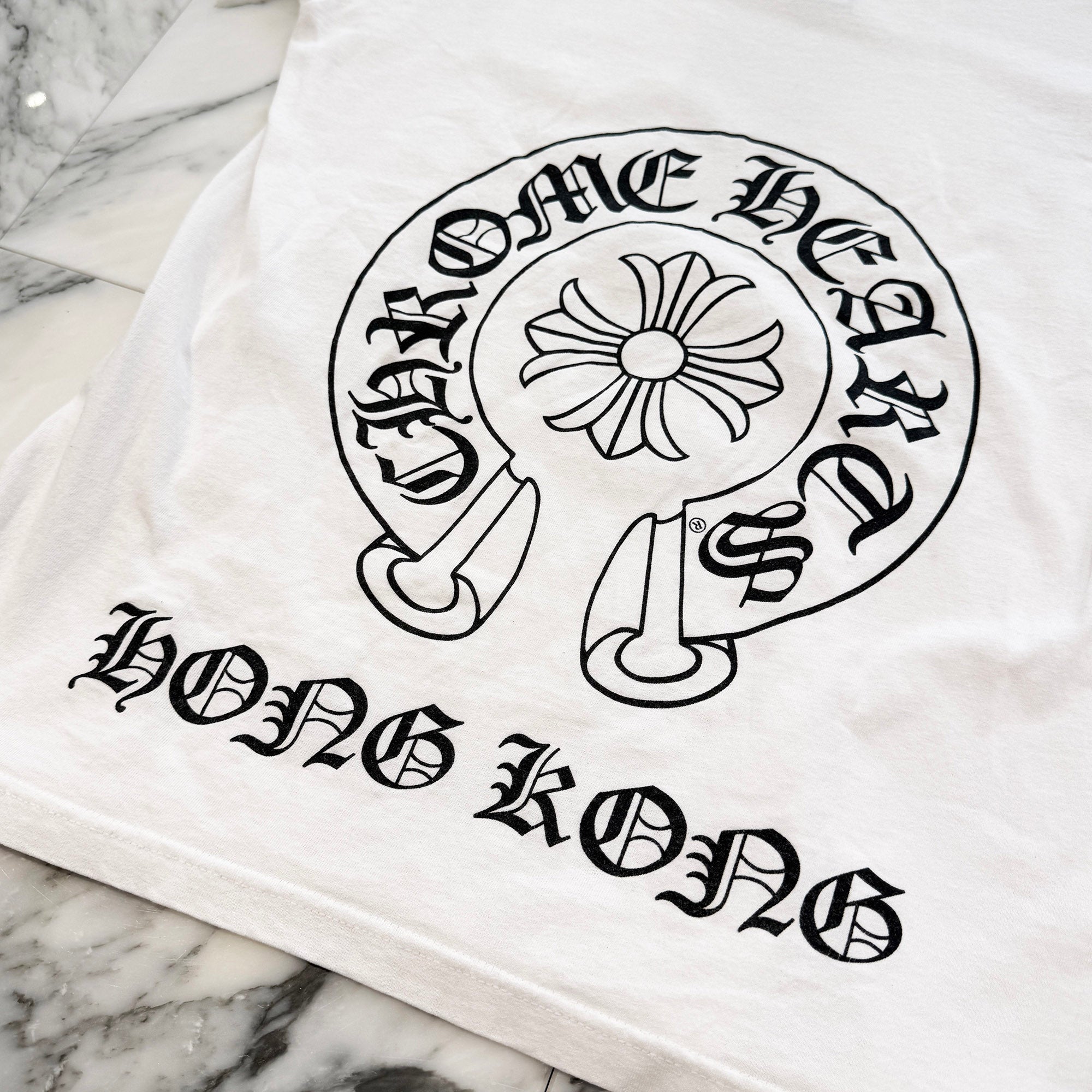 CHROME HEARTS HONG KONG Limited Back Horseshoe Tee Size L クロムハーツ 香港限定 バック ホースシュー Tシャツ サイズＬ