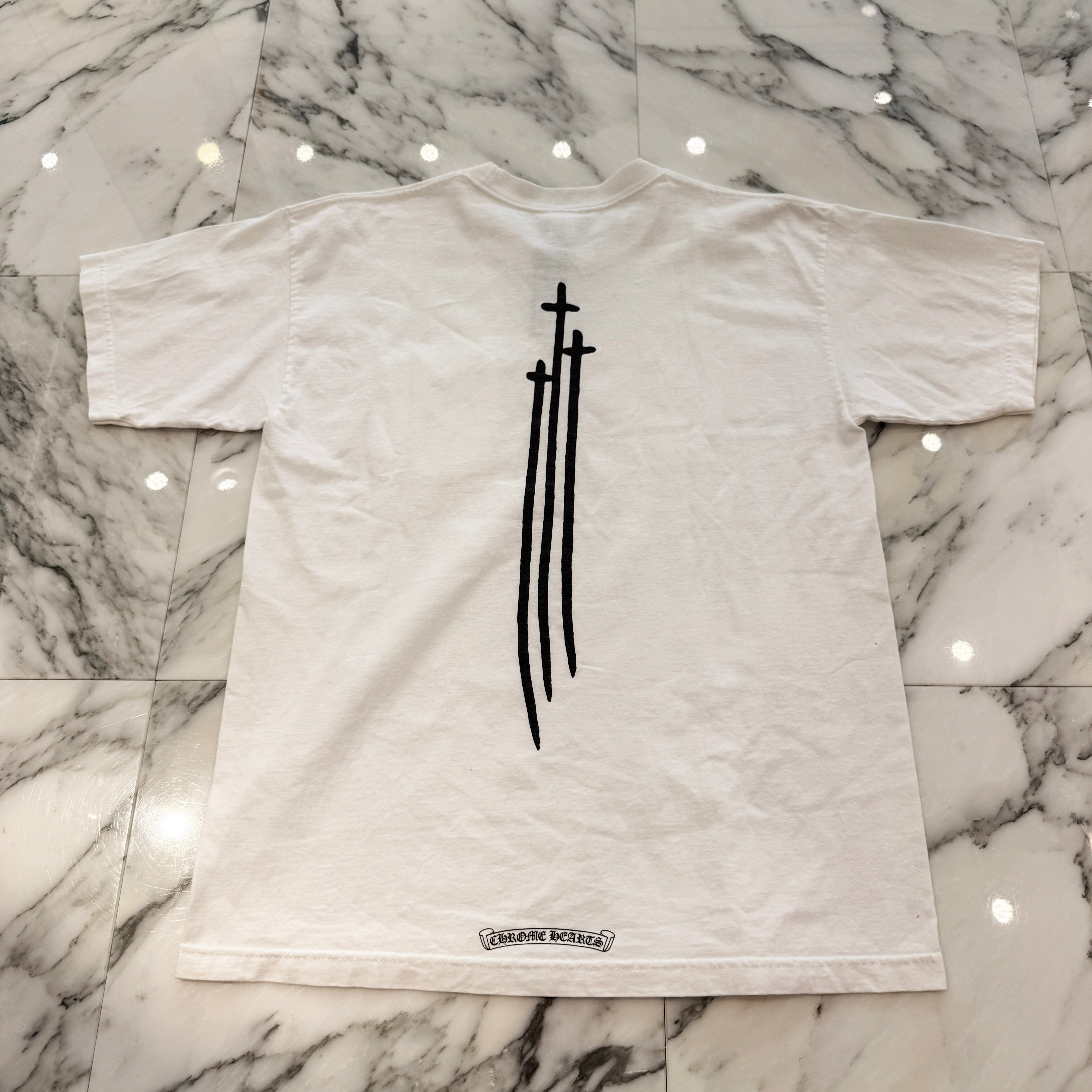 CHROME HEARTS Vertical Logo RS3 Cross Tee Size L クロムハーツ ヴァーティカルロゴ RS3クロス Tシャツ サイズL