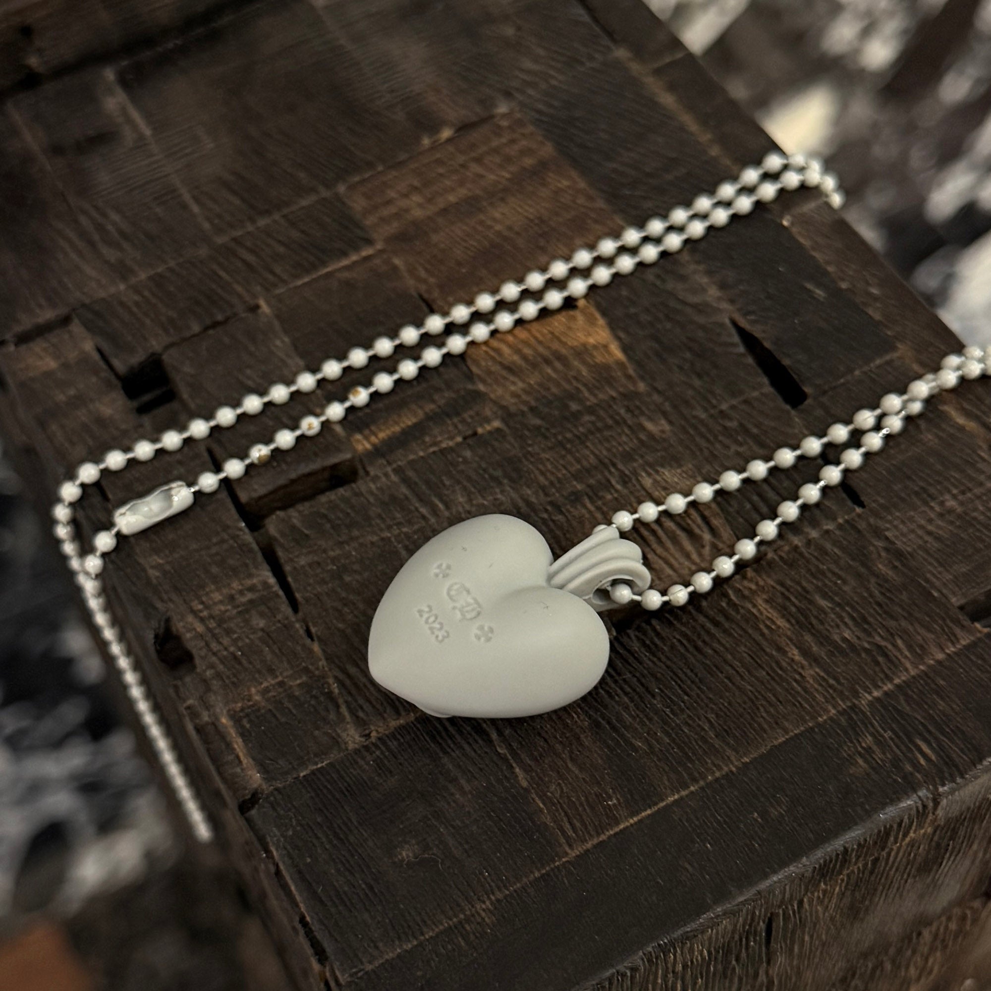 CHROME HEARTS CH Heart Silicon Rubber Necklace クロムハーツ CH