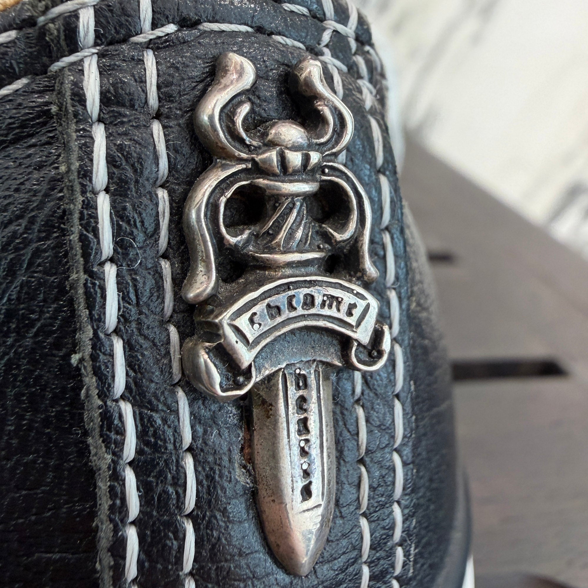 CHROME HEARTS × CONVERSE Silver Dagger Canvas Low Top Sneakers Size 4(約23.0cm) クロムハーツ × コンバース シルバーダガー キャンバス ローカットスニーカー サイズ4(約23.0cm)