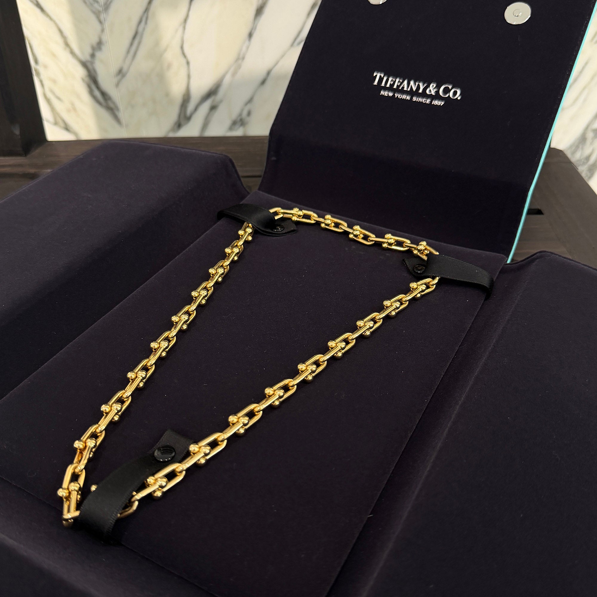 Tiffany Co. 18K YG HardWear Medium Link Necklace ティファニー 18K イエローゴールド ハードウェア ミディアム リンク ネックレス