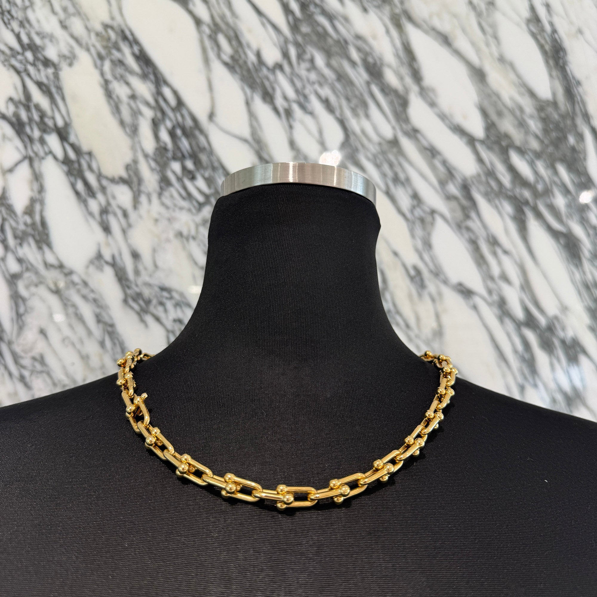 Tiffany Co. 18K YG HardWear Medium Link Necklace ティファニー 18K イエローゴールド ハードウェア ミディアム リンク ネックレス