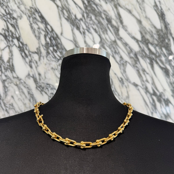 Tiffany Co. 18K YG HardWear Medium Link Necklace ティファニー 18K イエローゴールド ハードウェア ミディアム リンク ネックレス