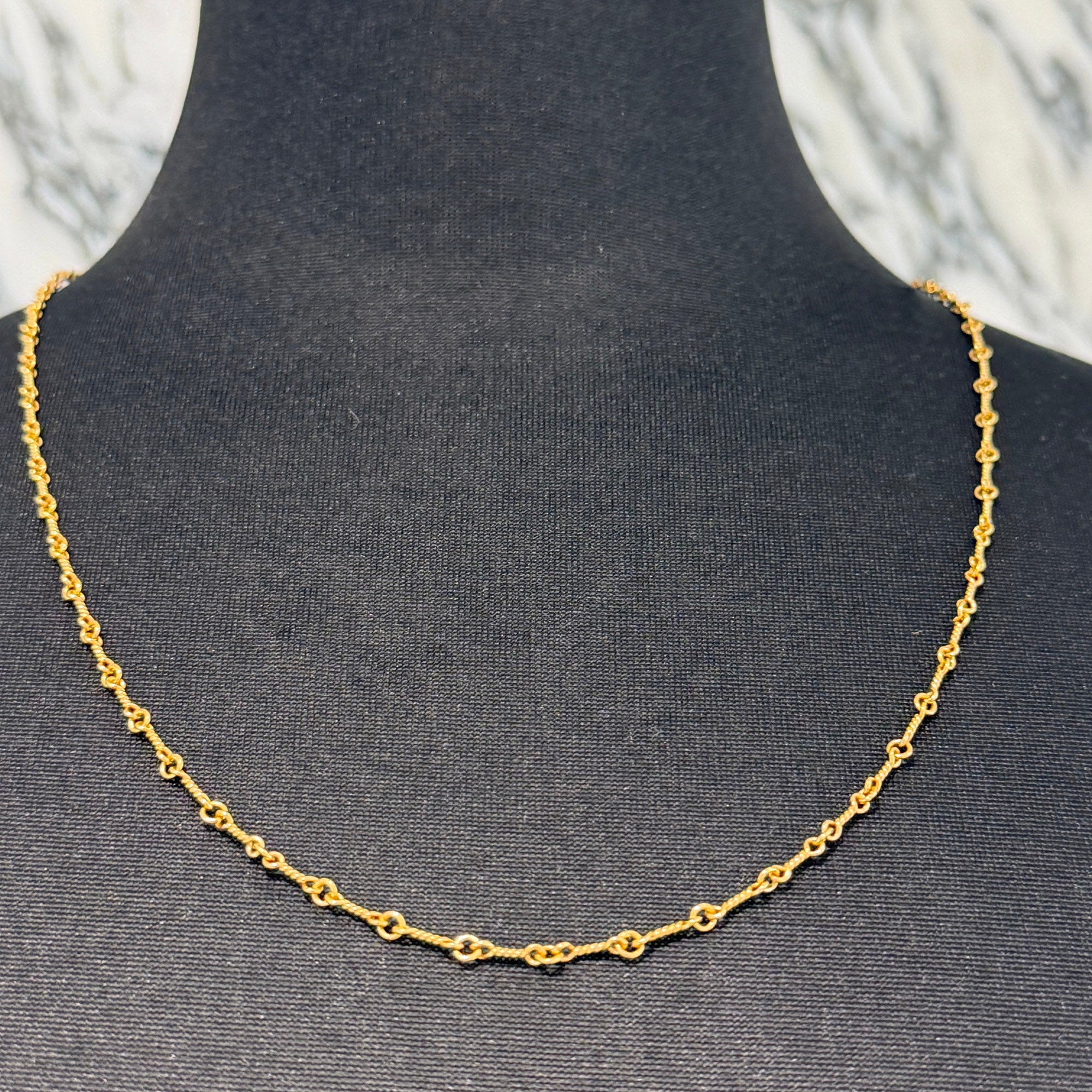 クロムハーツ ツイストチェーン 22k 18inch 付属品完備 CHROME HEARTS 22K Twist Chain Necklace クロムハーツ 22K ツイスト