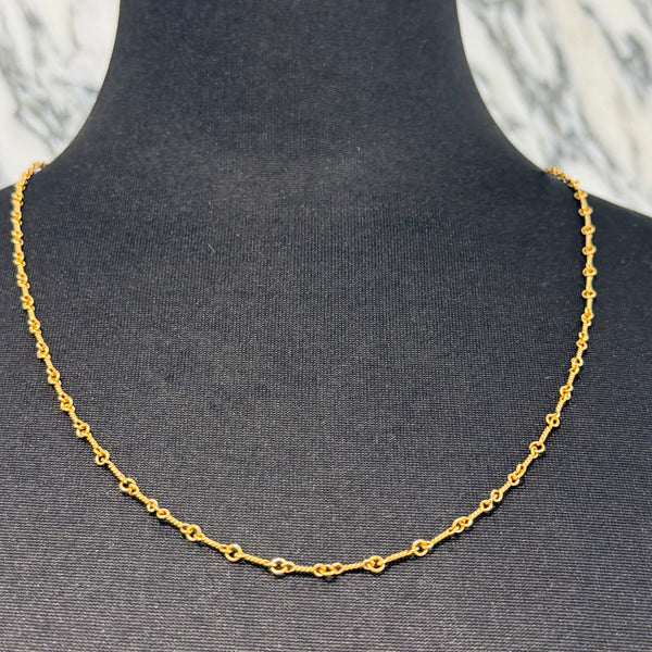 CHROME HEARTS 22K Twist Chain Necklace クロムハーツ 22K ツイストチェーン ネックレス