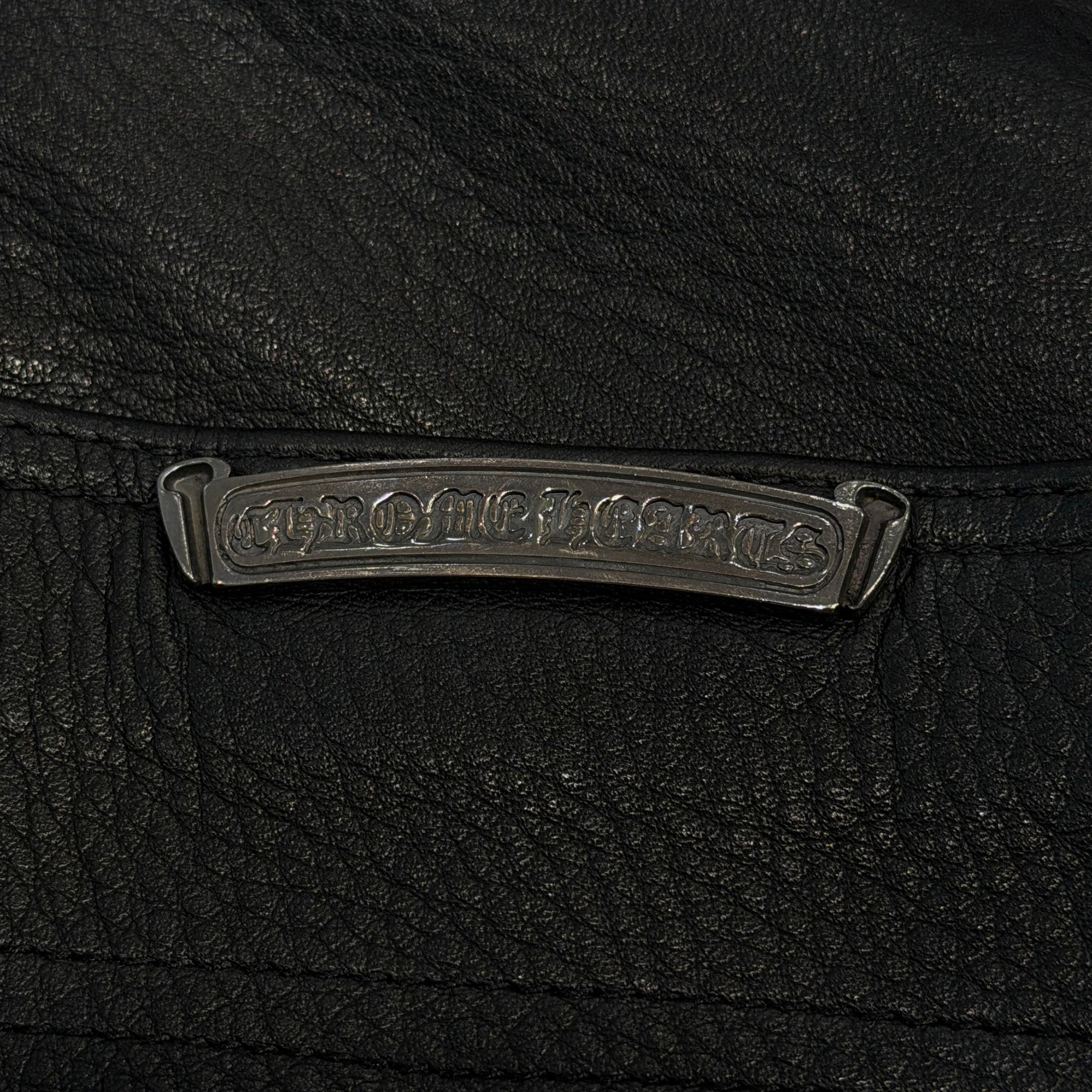 CHROME HEARTS Flare Knee Cross Ball Button Leather Pants Size 32 クロムハーツ フレアニー クロスボールボタン レザーパンツ サイズ32