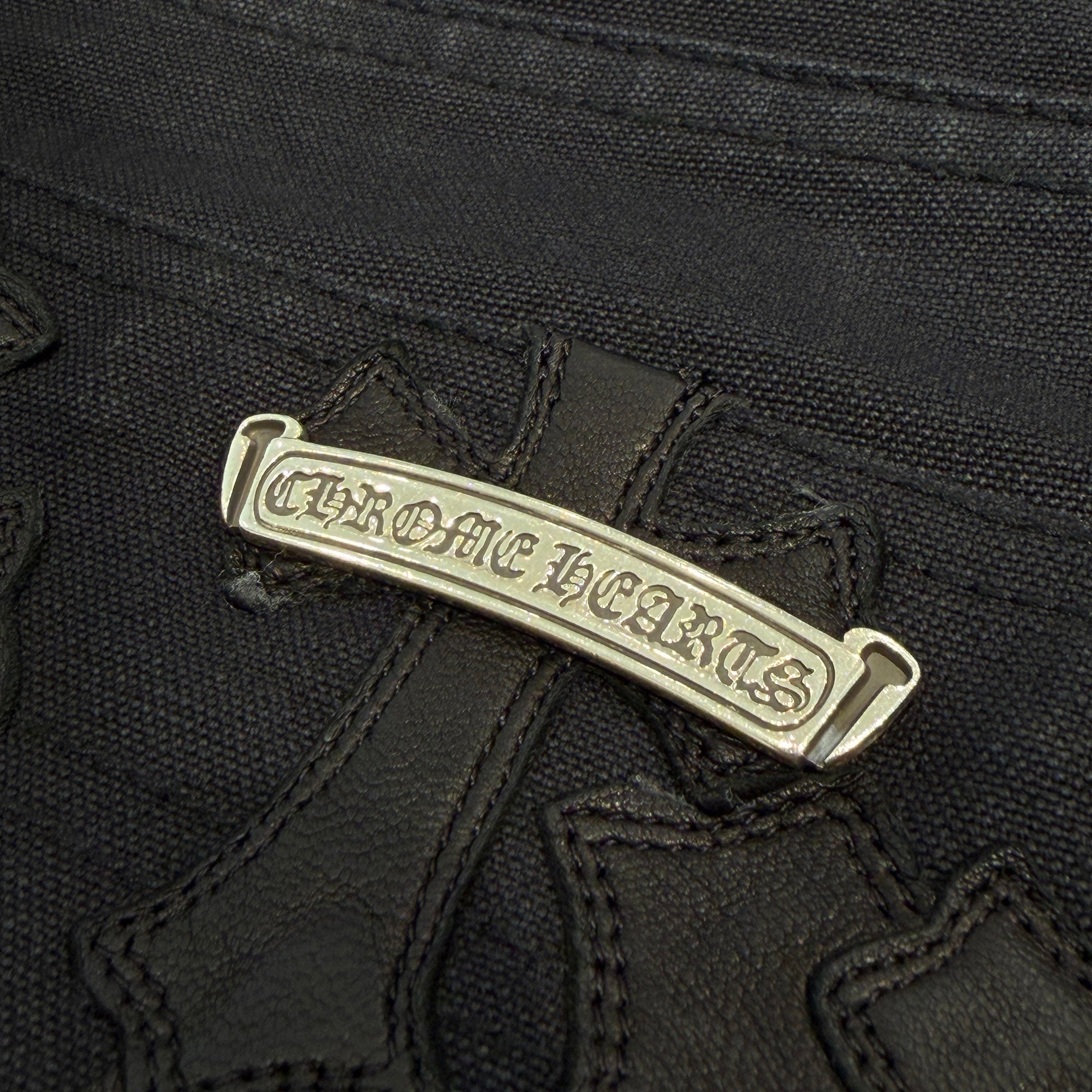 CHROME HEARTS Cemetery Cross Leather Patch Cotton Cargo Pants Size 32 クロムハーツ セメタリークロス レザーパッチコットンカーゴパンツ サイズ32