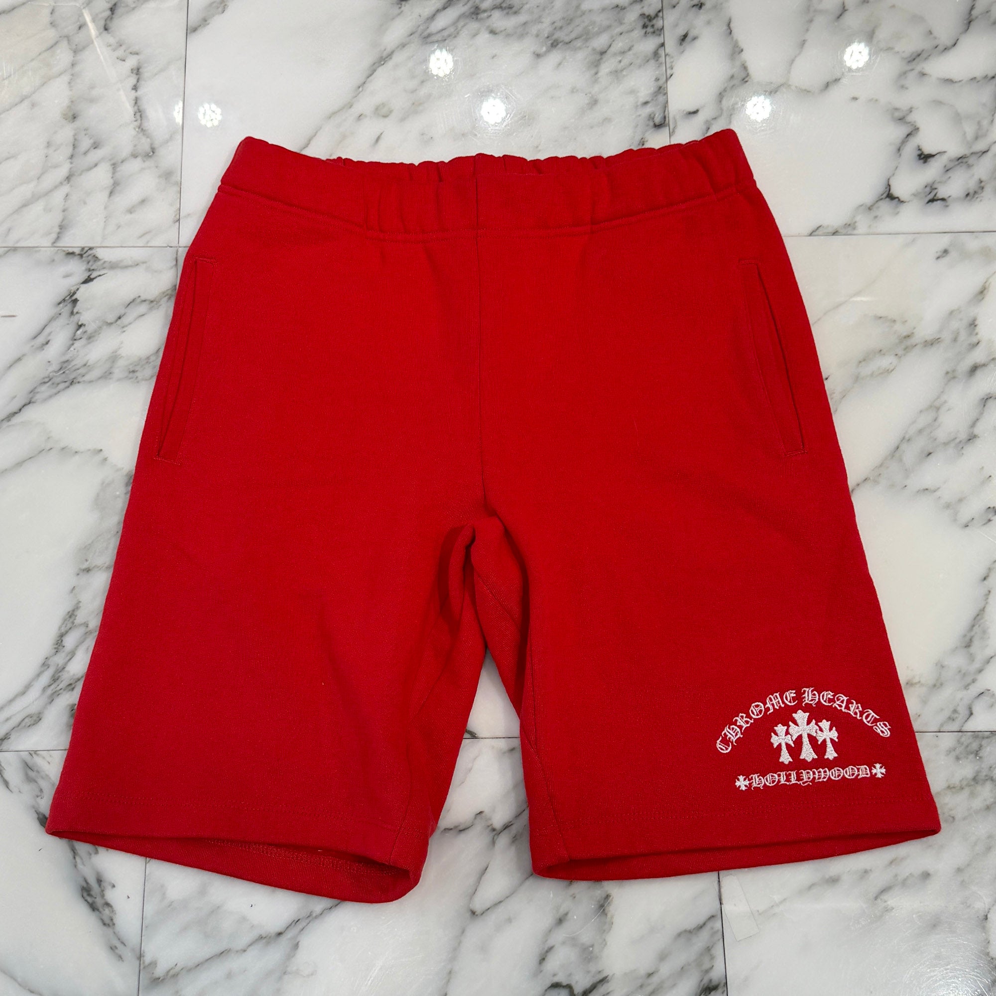 CHROME HEARTS Y NOT King Taco 3 Cemetery Cross Sweat Shorts Size M クロムハーツ ワイノット キングタコ 3セメタリークロス スウェットショーツ サイズM