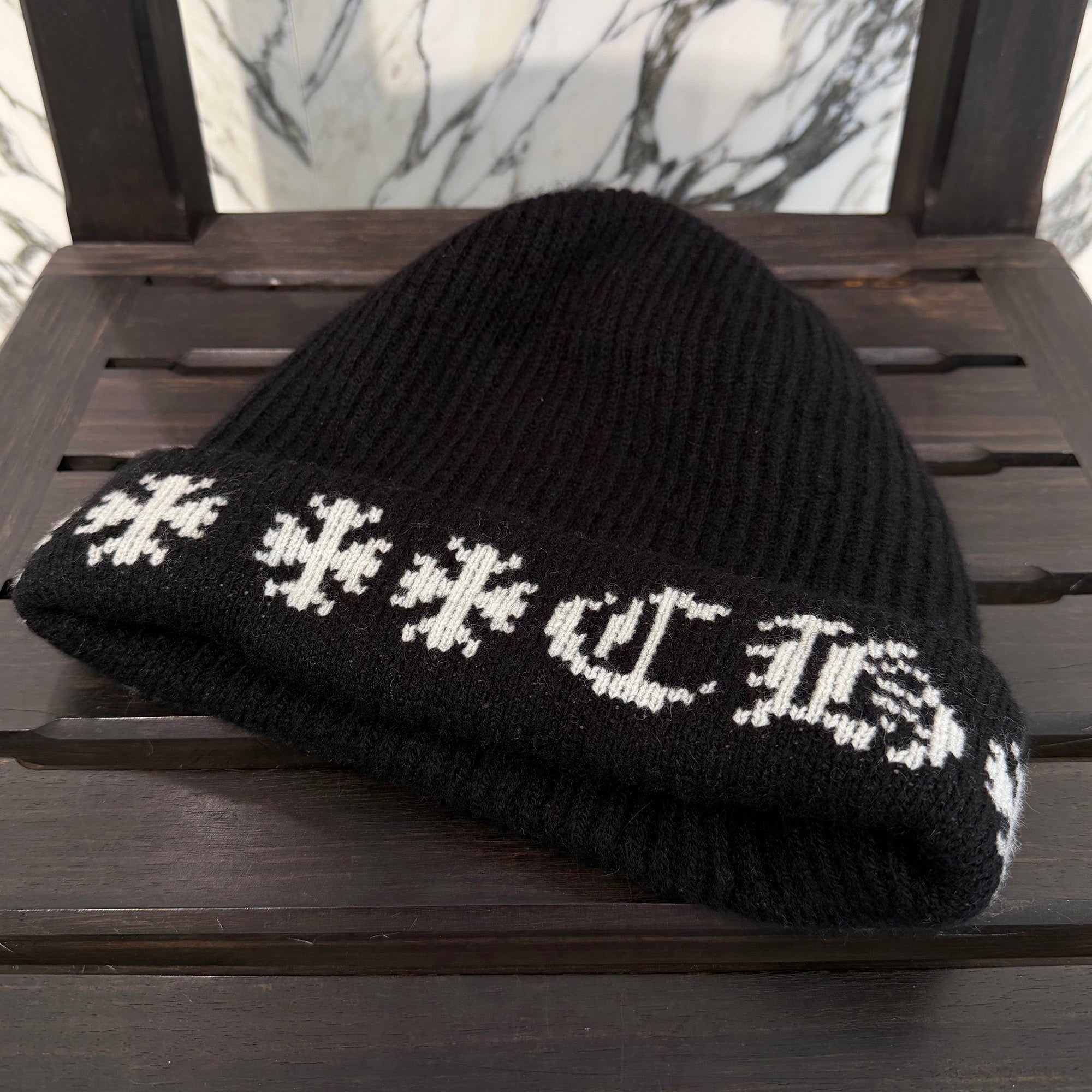 CHROME HEARTS BIG DADDY Cashmere Knit Beanie Size ONE SIZE (25cm) クロムハーツ ビッグダディ カシミヤ ニット ビーニー サイズONE SIZE (25cm)