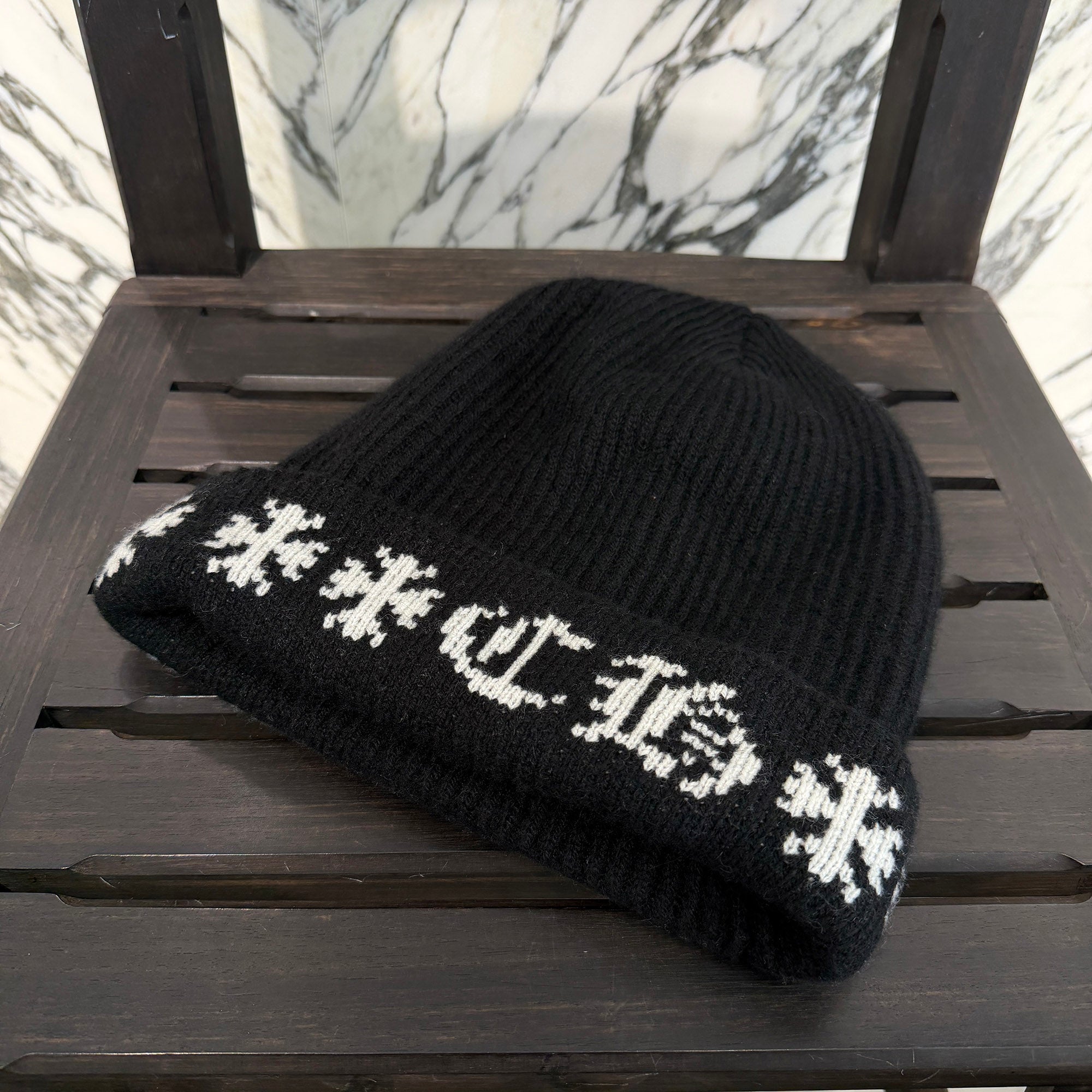 CHROME HEARTS BIG DADDY Cashmere Knit Beanie Size ONE SIZE (25cm