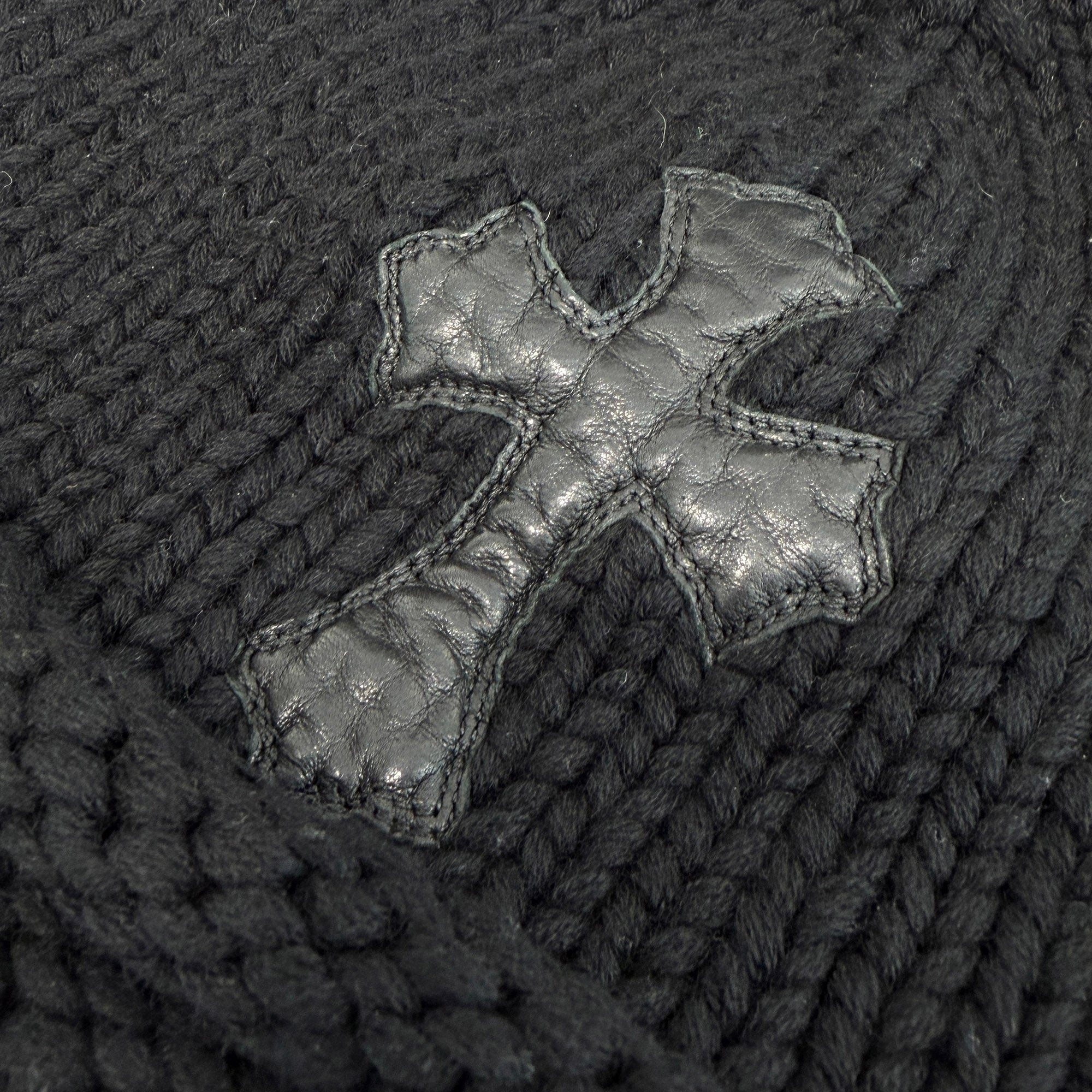 CHROME HEARTS 1 Cross Leather Patch Beanie Size ONE SIZE (26cm) クロムハーツ 1クロス レザーパッチ ビーニー サイズONE SIZE (26cm)