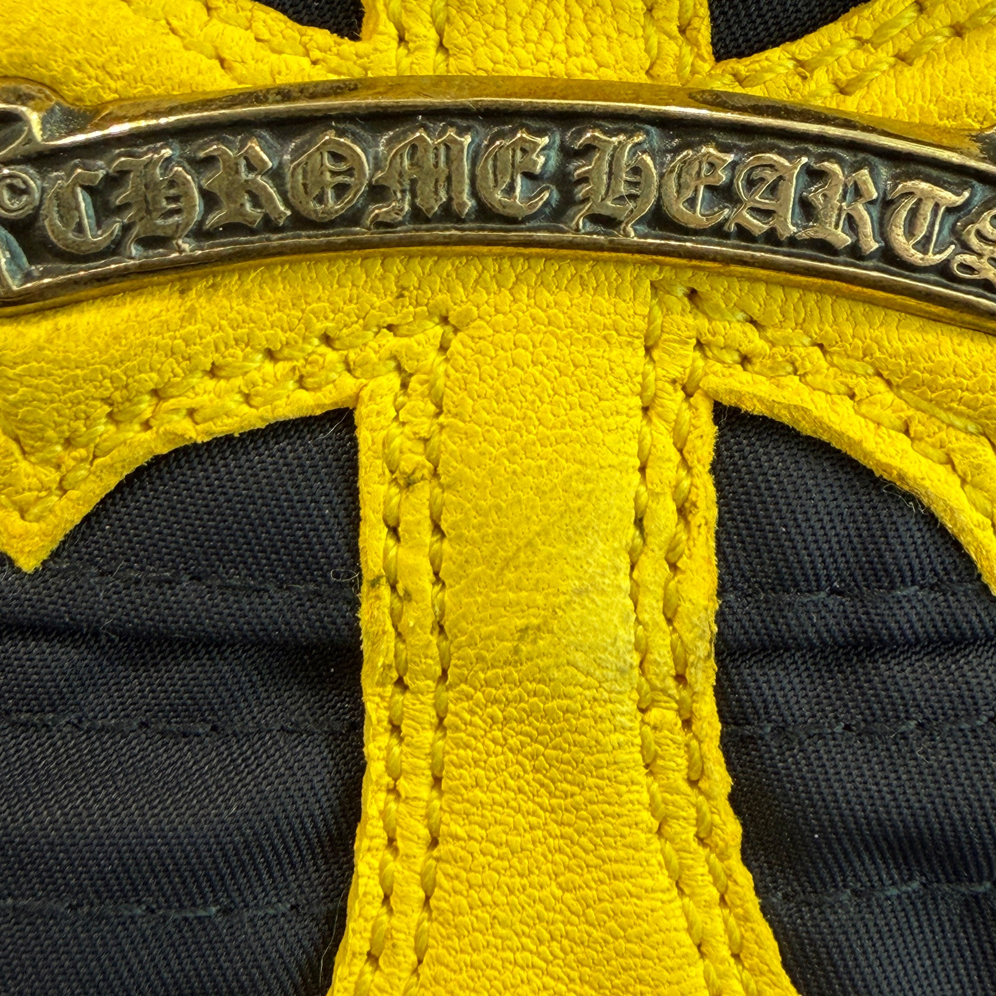 CHROME HEARTS 1 Cross Leather Patch Nylon Bucket Hat Size M (58.5cm) クロムハーツ 1クロス レザーパッチ ナイロン バケットハット サイズM (58.5cm)