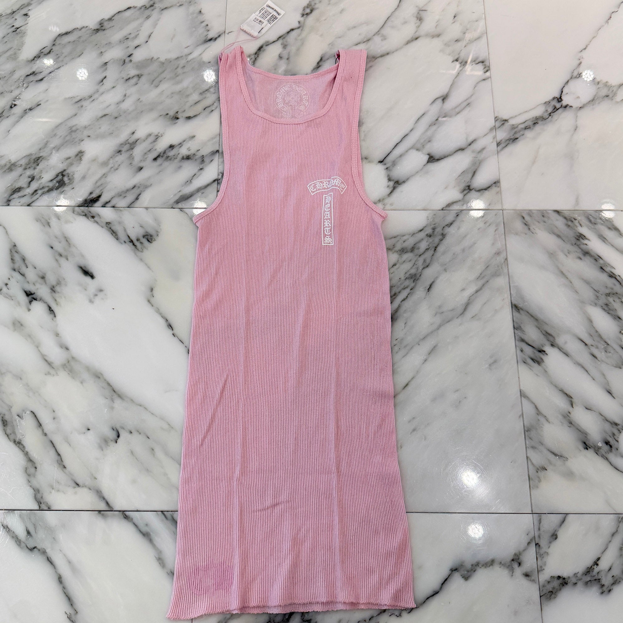 CHROME HEARTS T Bar Logo Back Cross Print Tank Top Size M クロムハーツ Tバーロゴ バッククロスプリント タンクトップ サイズM