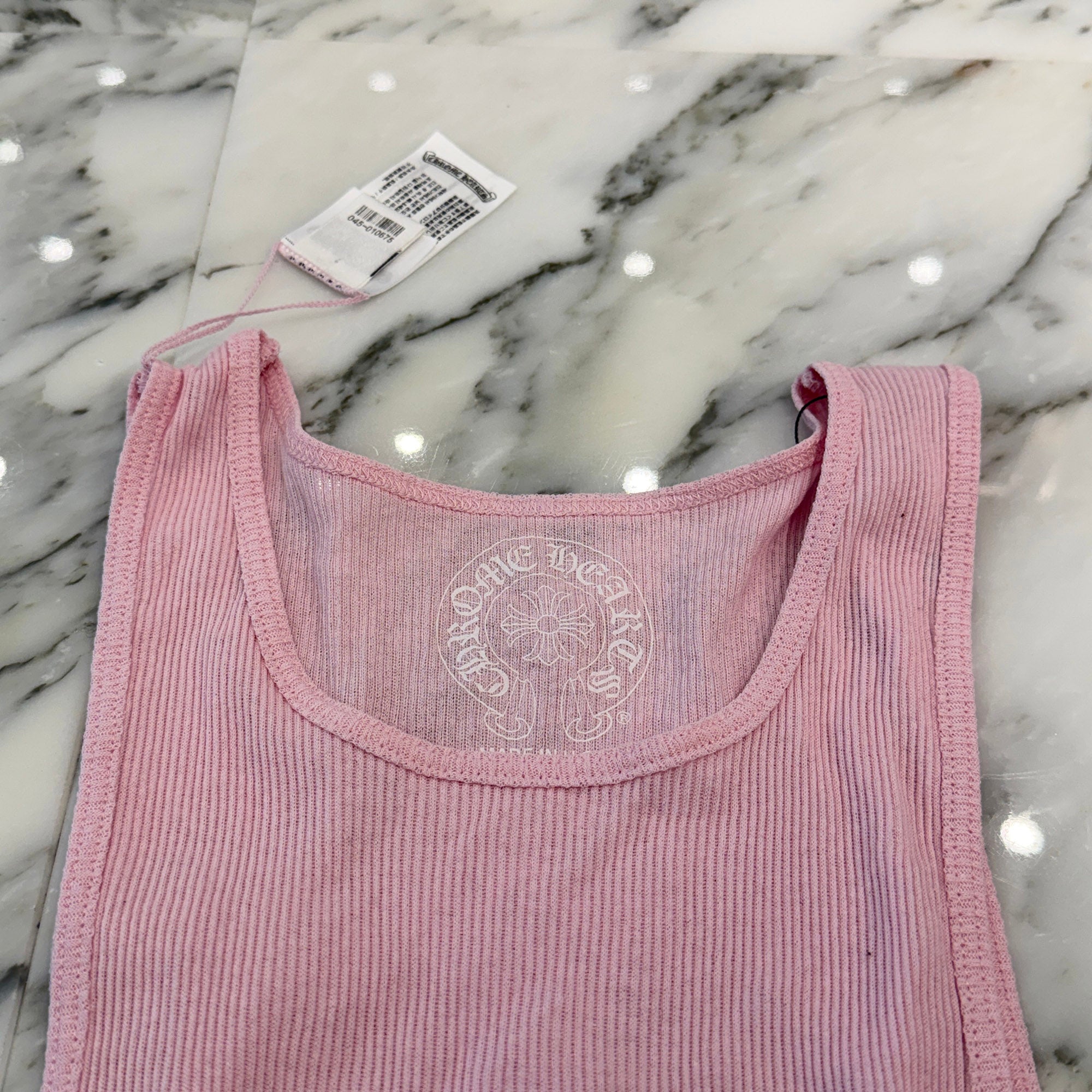 CHROME HEARTS T Bar Logo Back Cross Print Tank Top Size M クロムハーツ Tバーロゴ バッククロスプリント タンクトップ サイズM