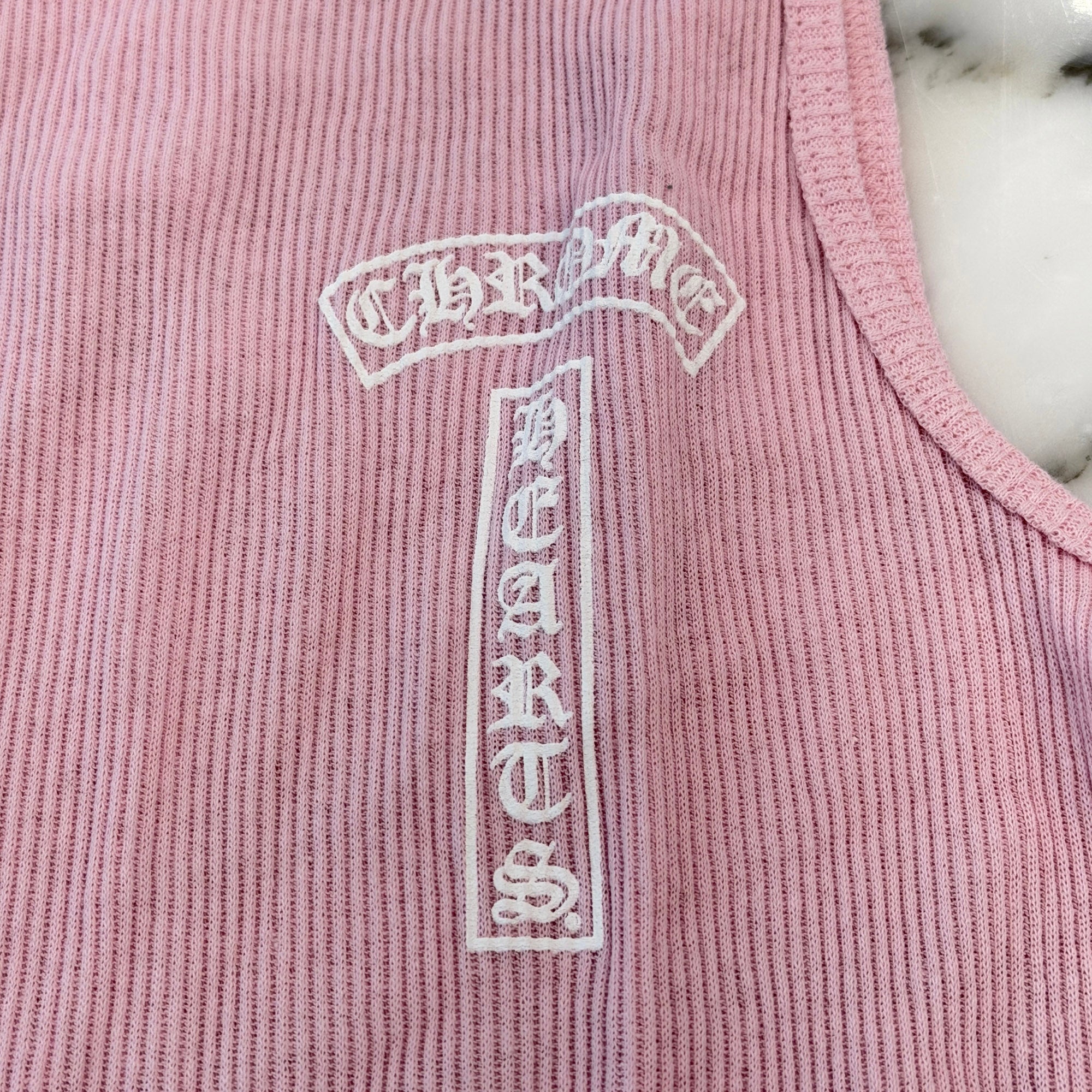 CHROME HEARTS T Bar Logo Back Cross Print Tank Top Size M クロムハーツ Tバーロゴ バッククロスプリント タンクトップ サイズM