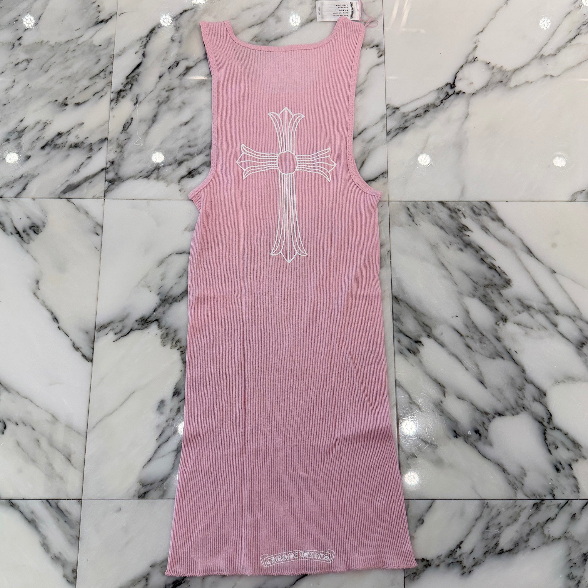 CHROME HEARTS T Bar Logo Back Cross Print Tank Top Size M クロムハーツ Tバーロゴ バッククロスプリント タンクトップ サイズM