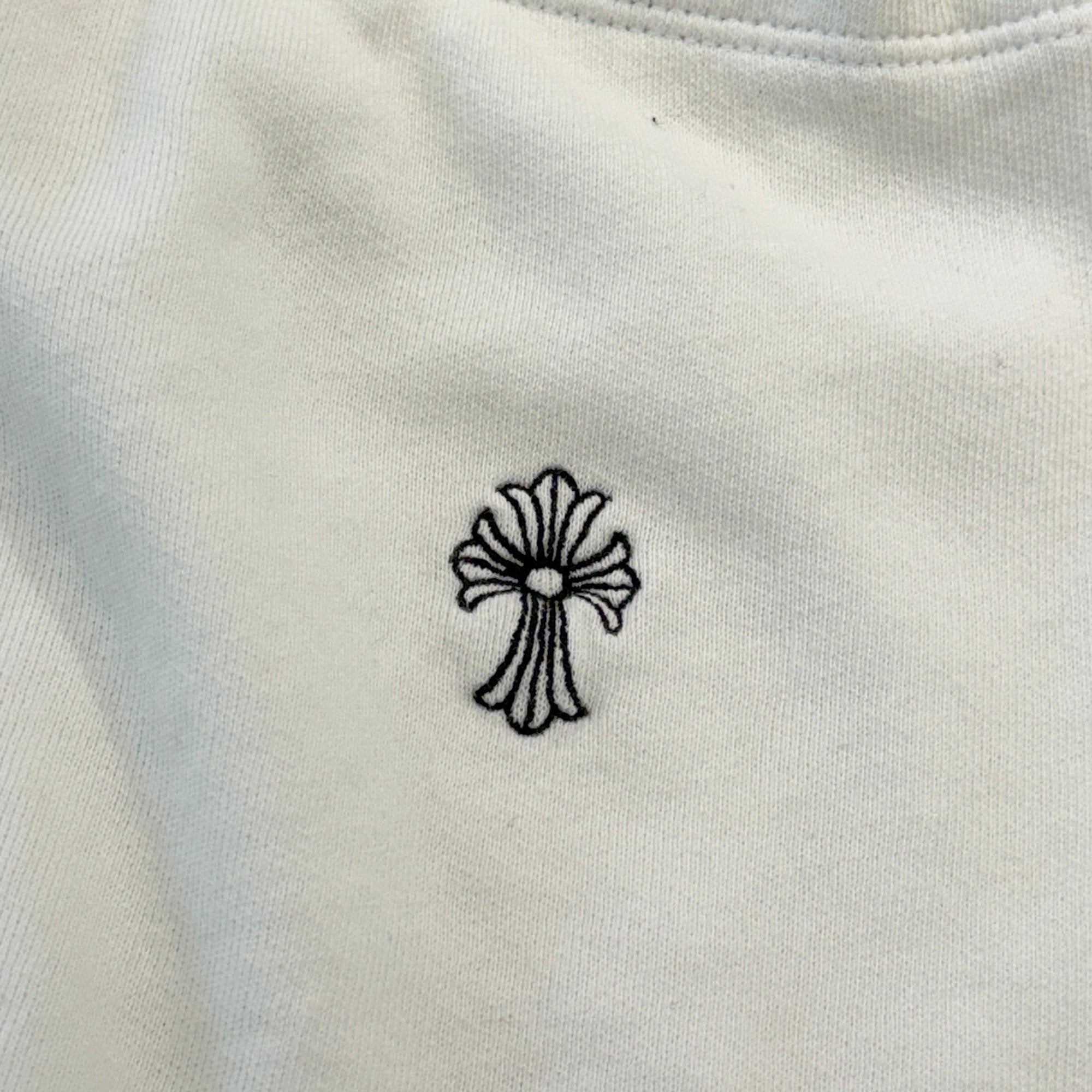 CHROME HEARTS Y NOT Vertical Logo Cross Embroidery Half Pants Size M クロムハ―ツ ワイノット ヴァーティカルロゴ クロス刺繡 ハーフパンツ サイズM