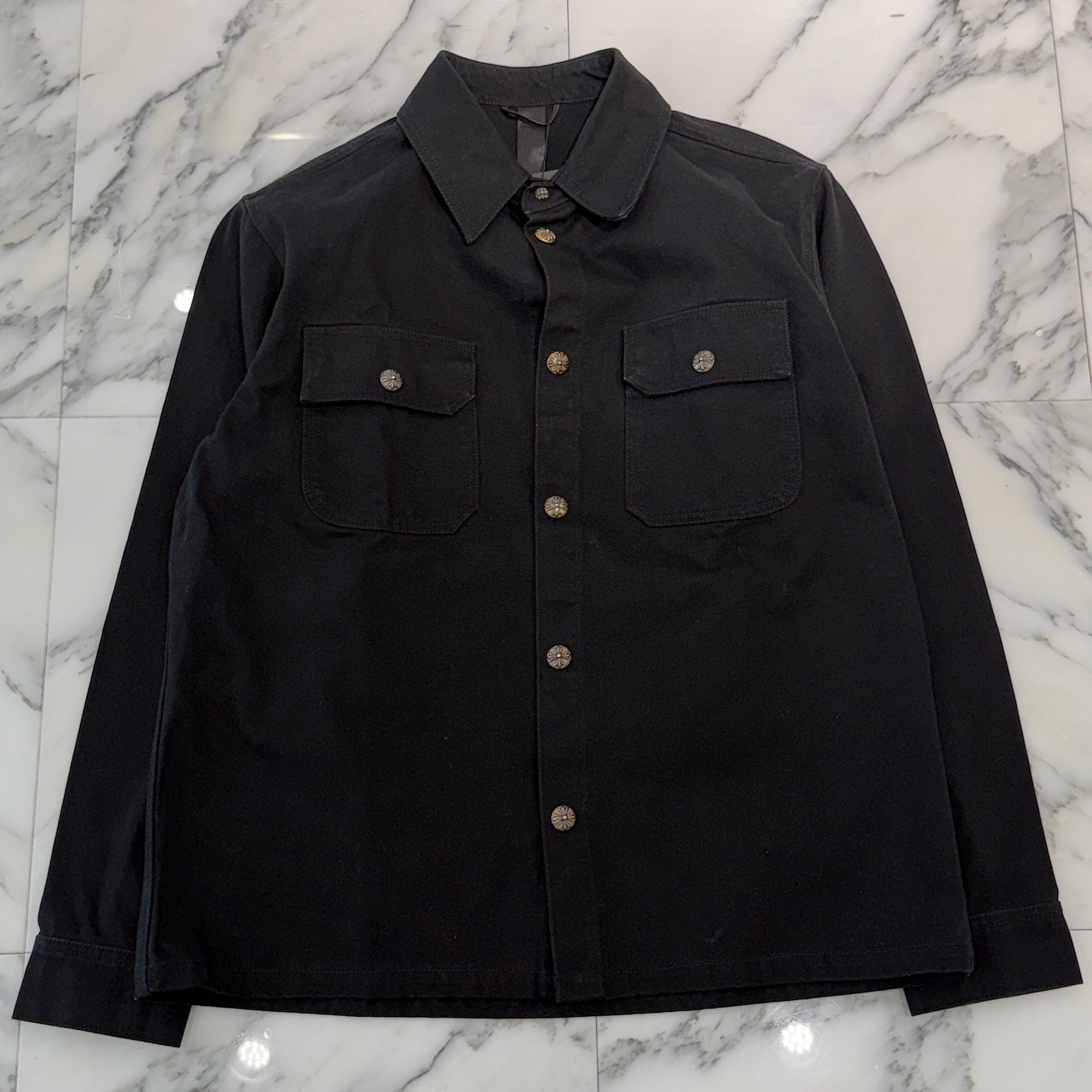 CHROME HEARTS Y NOT Work Dog Denim Shirt Jacket Size L クロムハーツ ワークドッグ デニムシャツジャケット サイズL