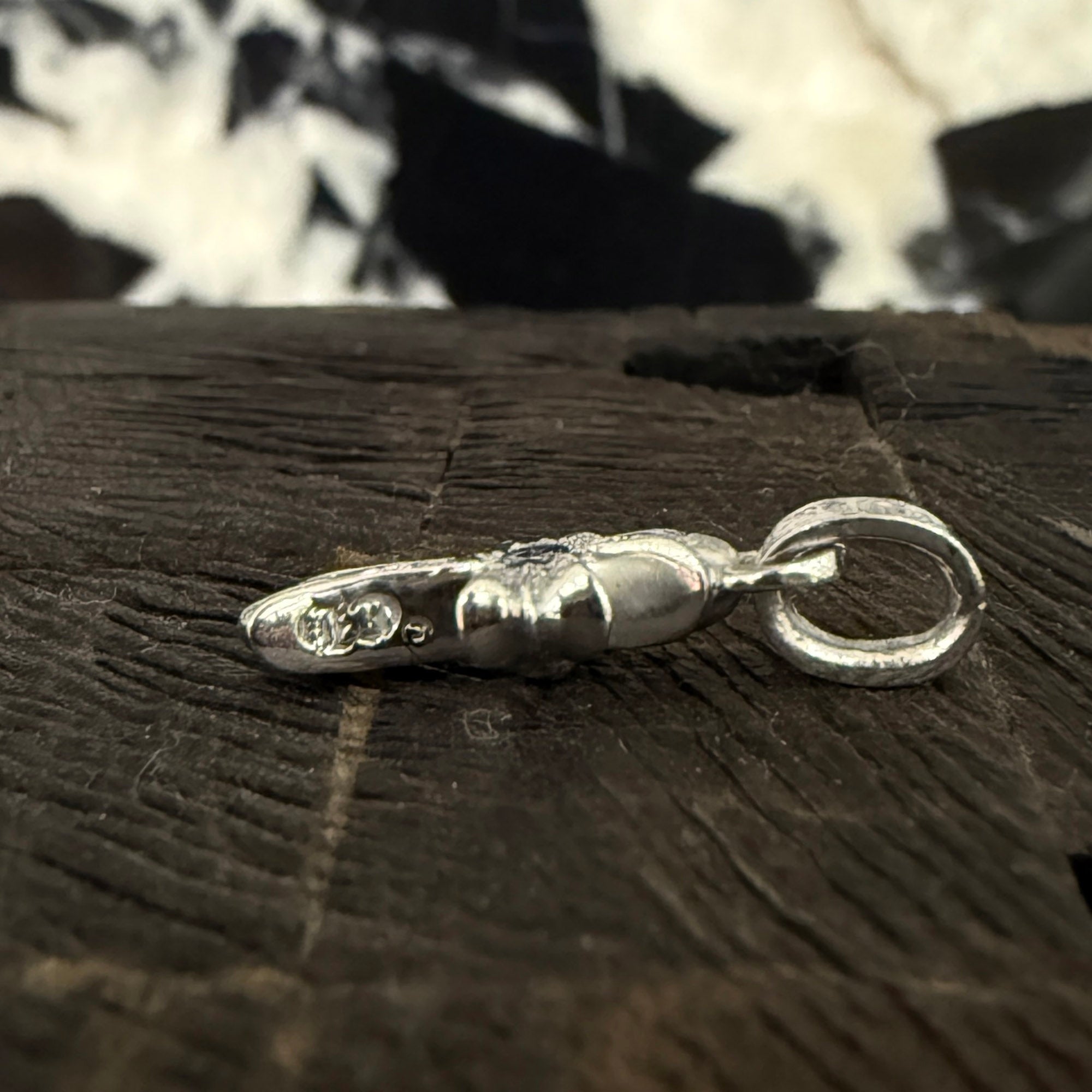 CHROME HEARTS 18K WG CH Cross Baby Fat Charm Pave Blue Sapphire クロムハーツ 18K WG CHクロス ベビーファット チャーム パヴェブルーサファイア