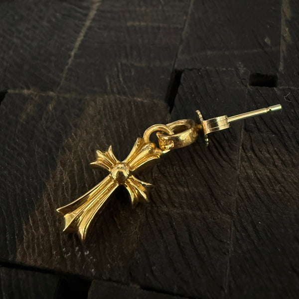CHROME HEARTS 22K CH Cross Baby Fat Earring クロムハーツ 22K CHクロス ベイビーファット ピアス