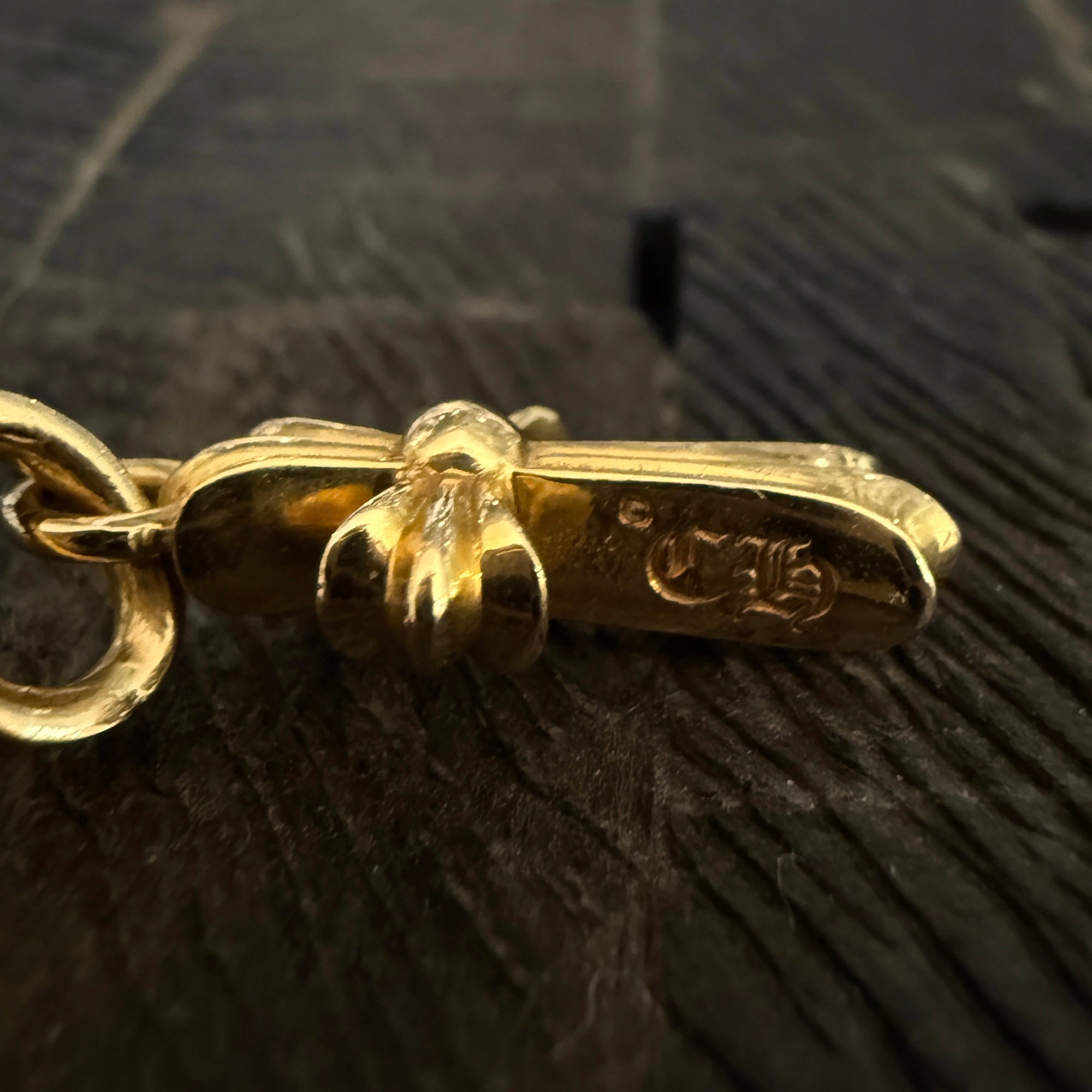 CHROME HEARTS 22K CH Cross Baby Fat Earring クロムハーツ 22K CHクロス ベイビーファット ピアス