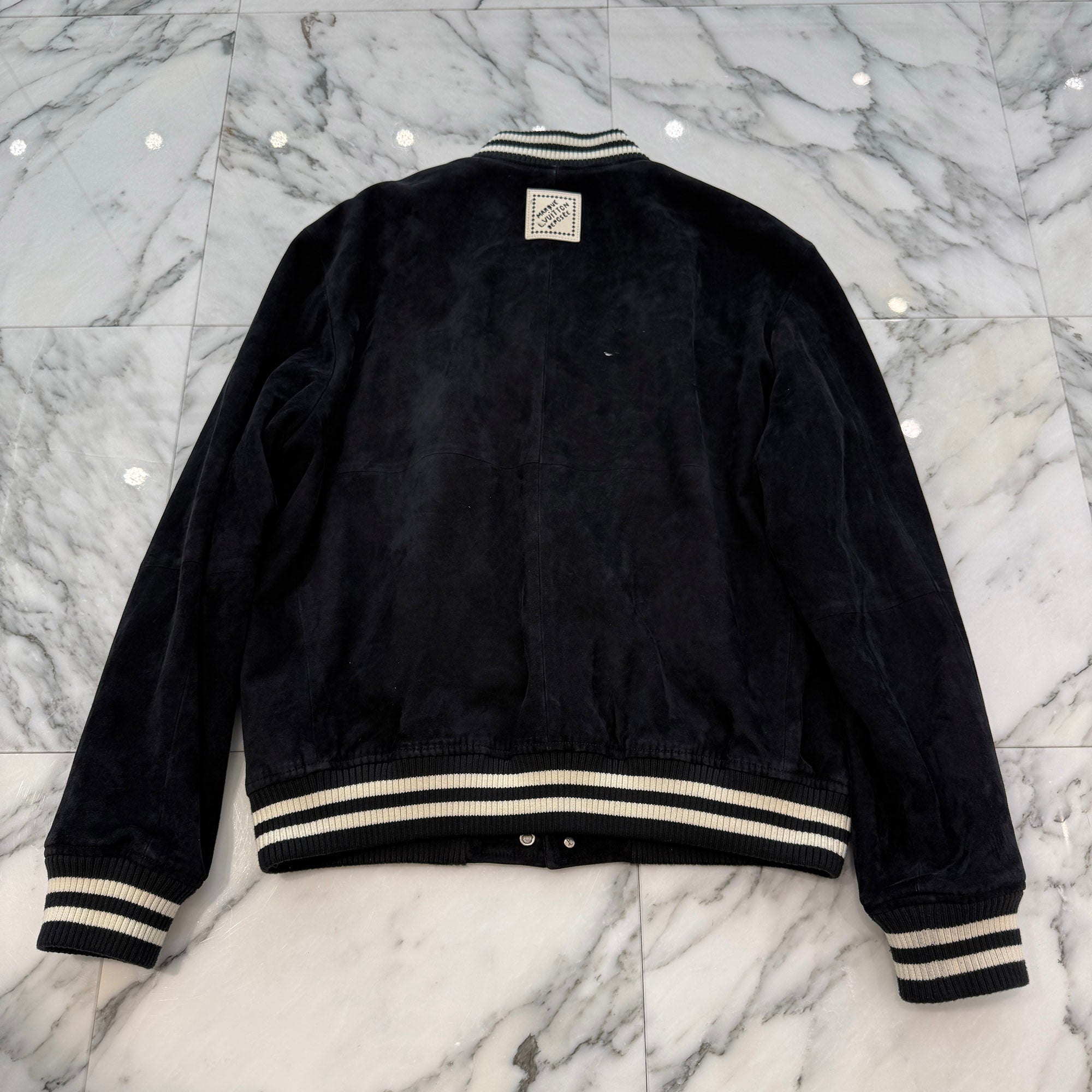 LOUIS VUITTON 2024AW Embellished Leather Bomber Jacket HRL71E Size 48 ルイヴィトン エンベリッシュド レザー ボンバー ジャケット サイズ48