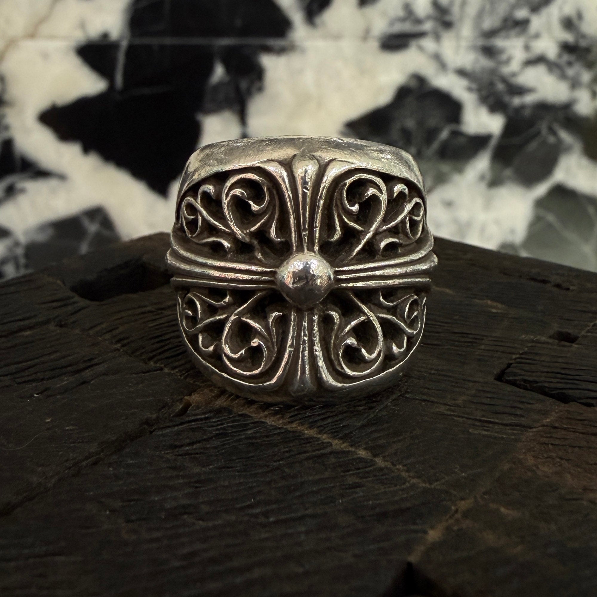 CHROME HEARTS Classic Oval Cross Ring Size 18.5号 クロムハーツ