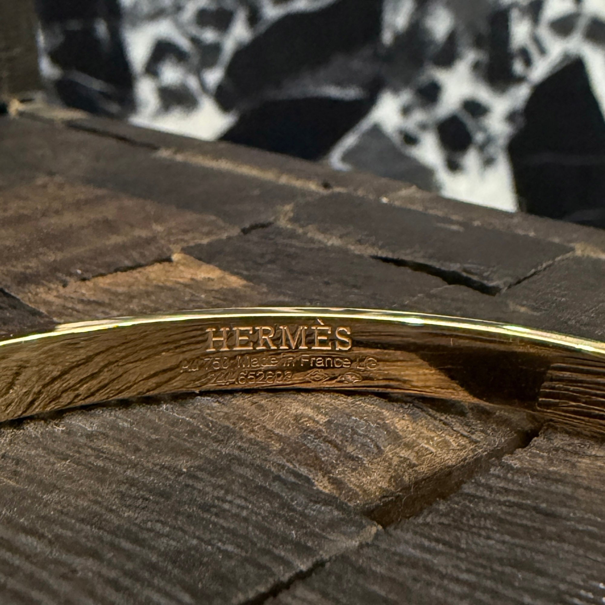 HERMES Au750 PG Kelly Bracelet PM Size LG エルメス Au750 PG ケリー ブレスレット PM サイズLG