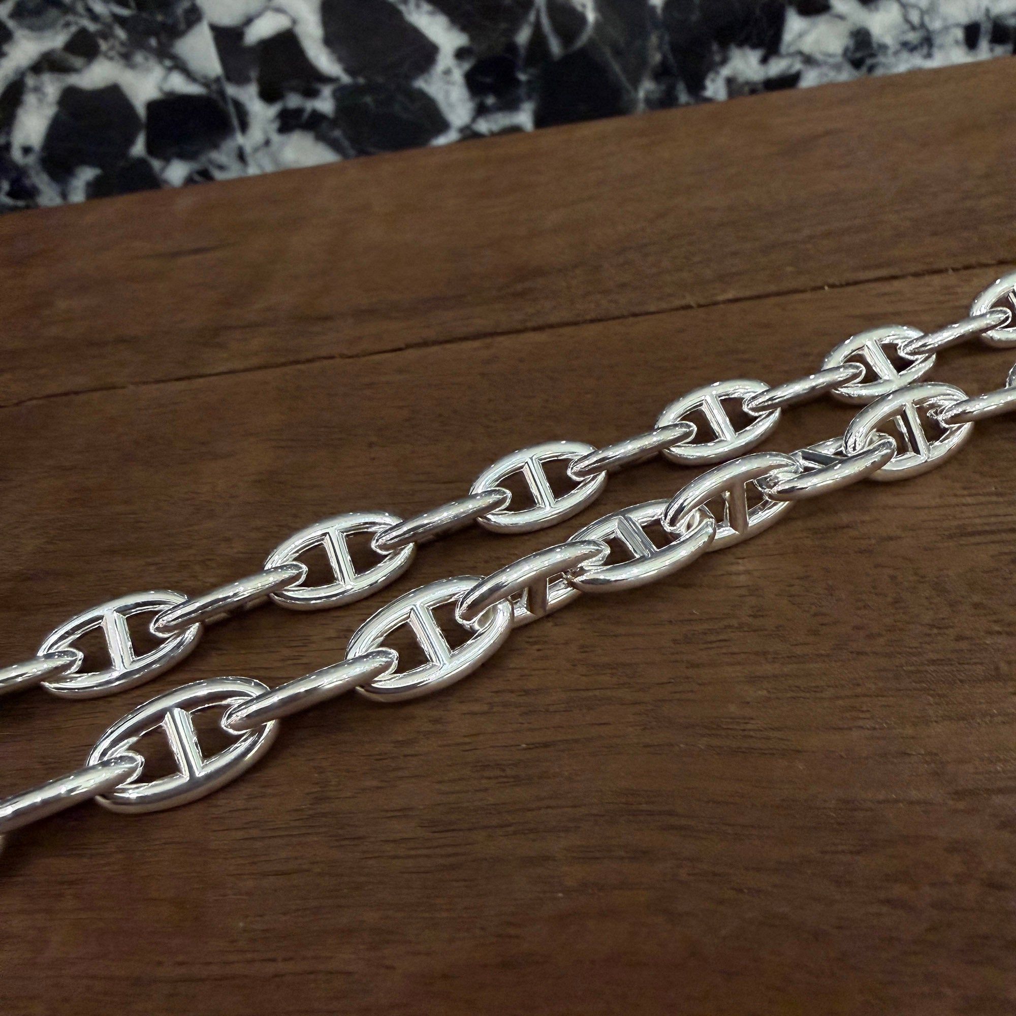 HERMES Chaine d'Ancre Necklace GM 29コマ エルメス シェーヌダンクル