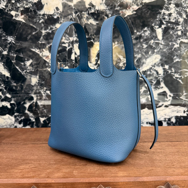 HERMES Picotin Lock PM "New Bleu Jean" G刻印 エルメス ピコタンロックPM "ニューブルージーン" ハンドバッグ G刻印