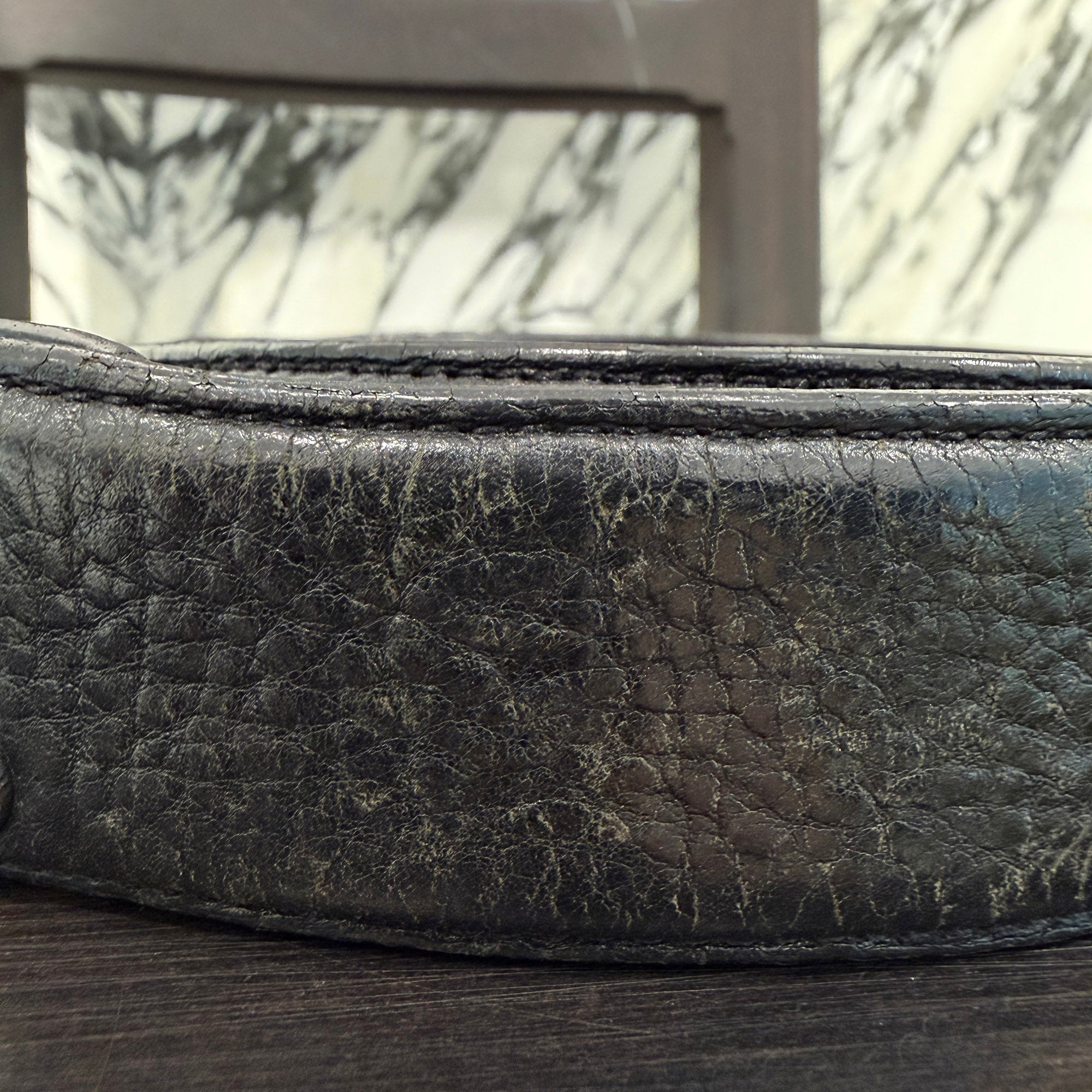 CHROME HEARTS 1.5 STRAP Horseshoe Rivet Leather Belt Size 30 クロムハーツ 1.5ストラップ ホースシューリベット レザーベルト サイズ30