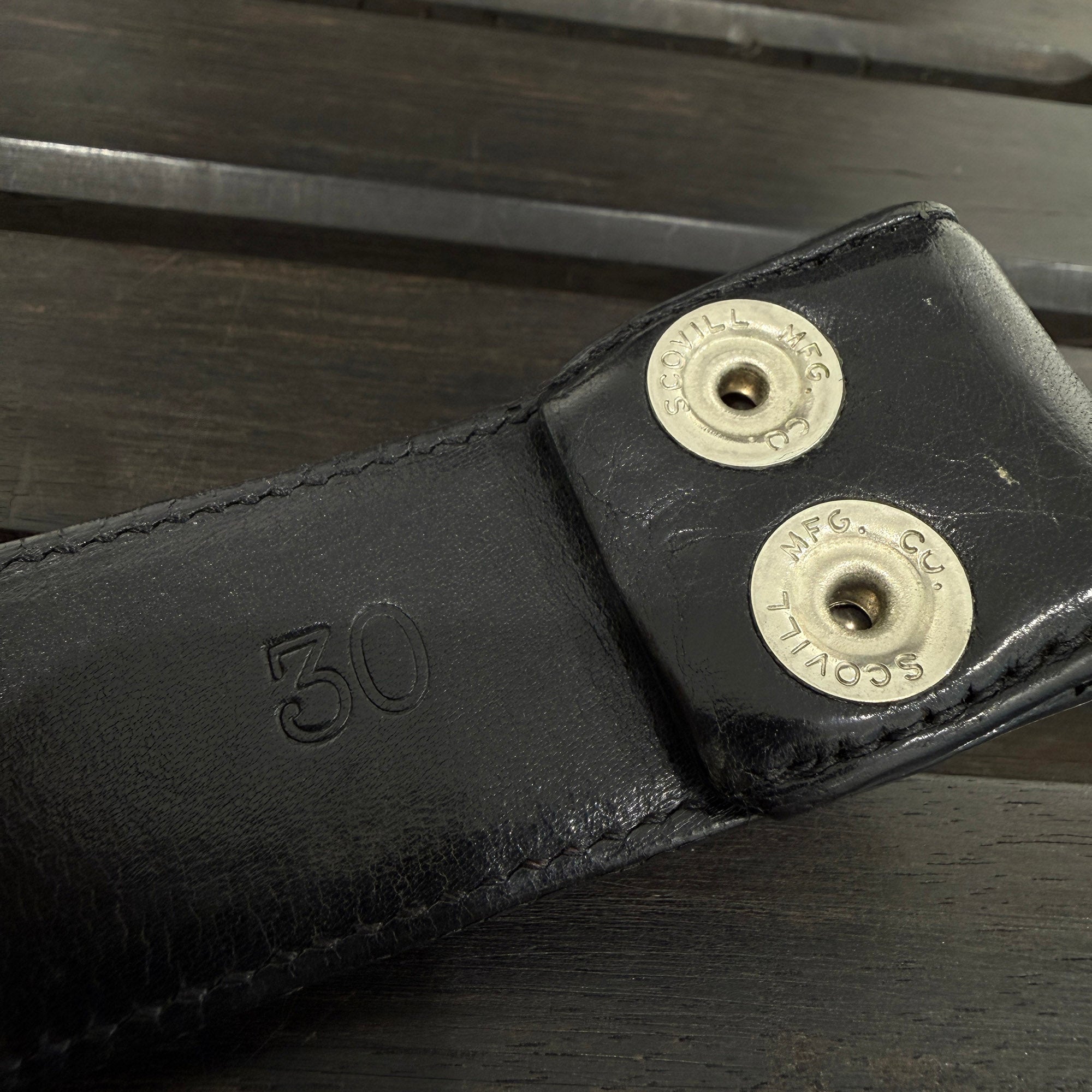 CHROME HEARTS 1.5 STRAP Horseshoe Rivet Leather Belt Size 30 クロムハーツ 1.5ストラップ ホースシューリベット レザーベルト サイズ30