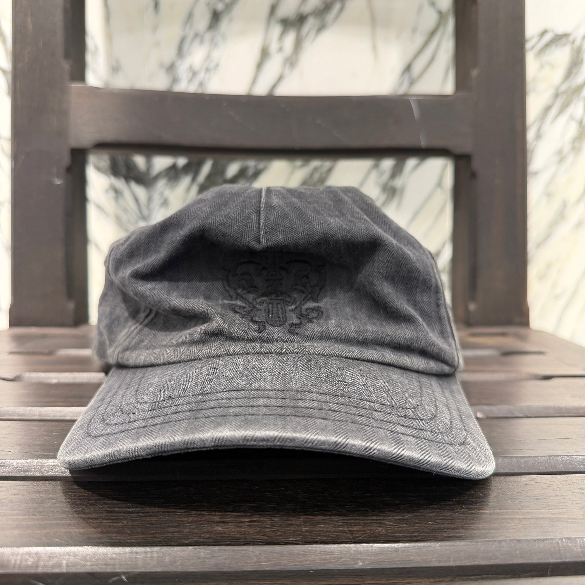 CHROME HEARTS 2024SS Vine Dagger Embroidery Herringbone Denim Trucker Cap Size ONE SIZE (53-60) クロムハーツ ヴァインダガー 刺繍 ヘリンボーン デニム トラッカーキャップ サイズONE SIZE (53-60)