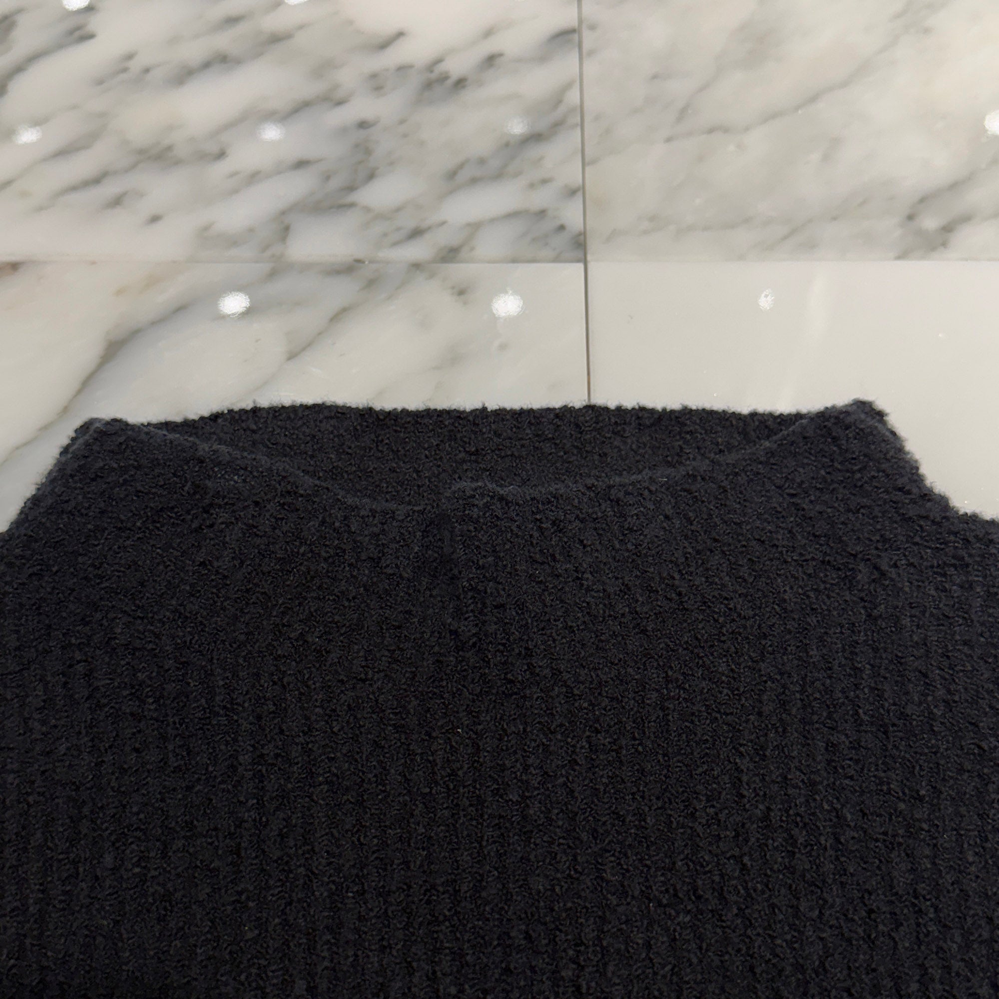 CHROME HEARTS Harako Leather Cross Patch Turtleneck Knit Sweater Size XSM/SML クロムハーツ ハラコレザー クロスパッチ タートルネック ニットセーター サイズXSM/SML