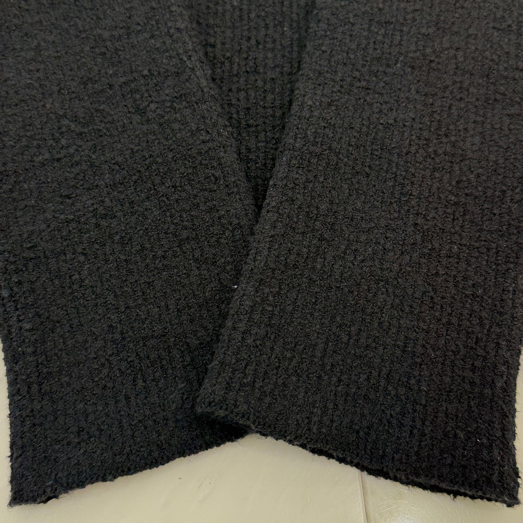 CHROME HEARTS Harako Leather Cross Patch Turtleneck Knit Sweater Size XSM/SML クロムハーツ ハラコレザー クロスパッチ タートルネック ニットセーター サイズXSM/SML