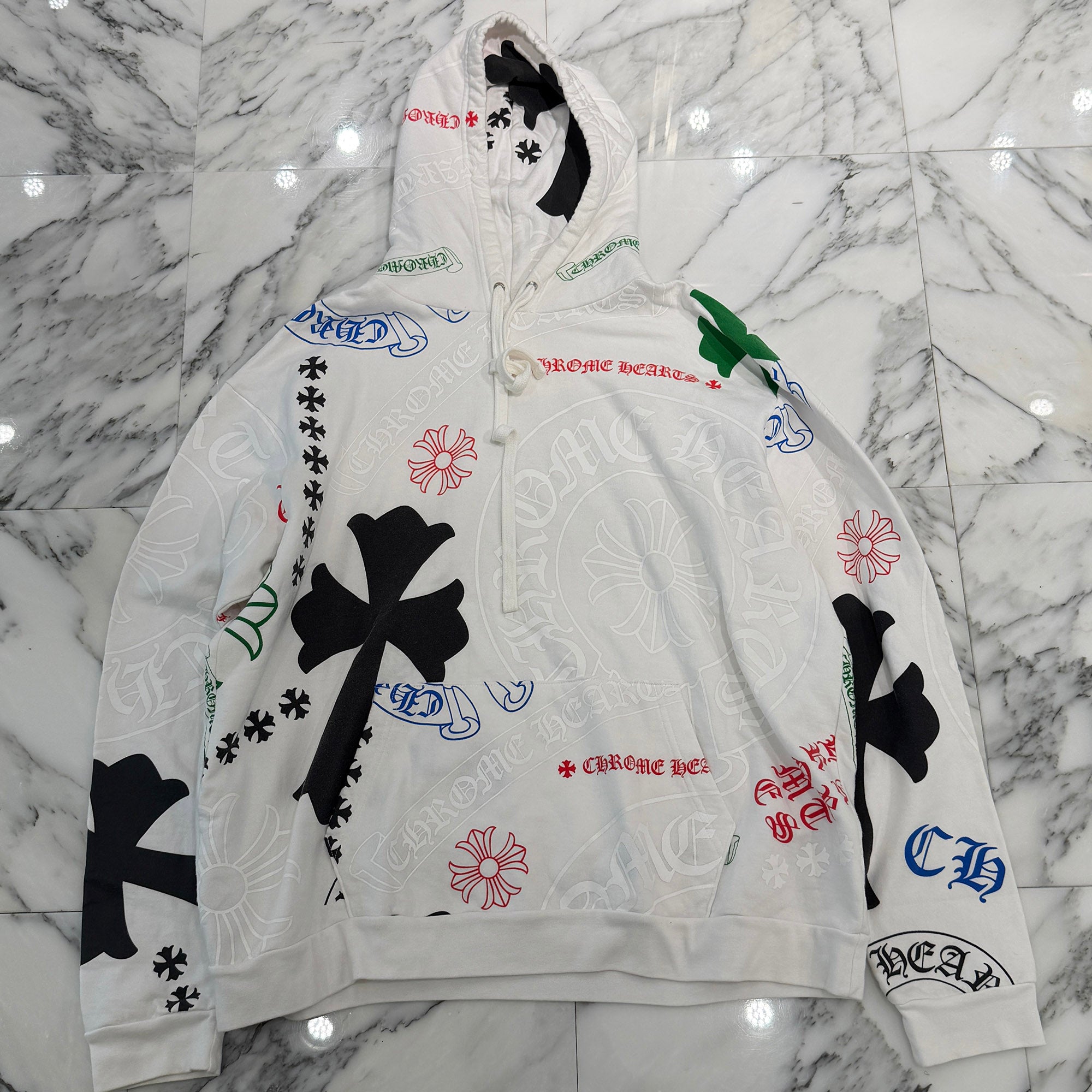 CHROME HEARTS Stencil Pullover Hoodie Size XL クロムハーツ ステンシル プルオーバーフーディ サイズXL