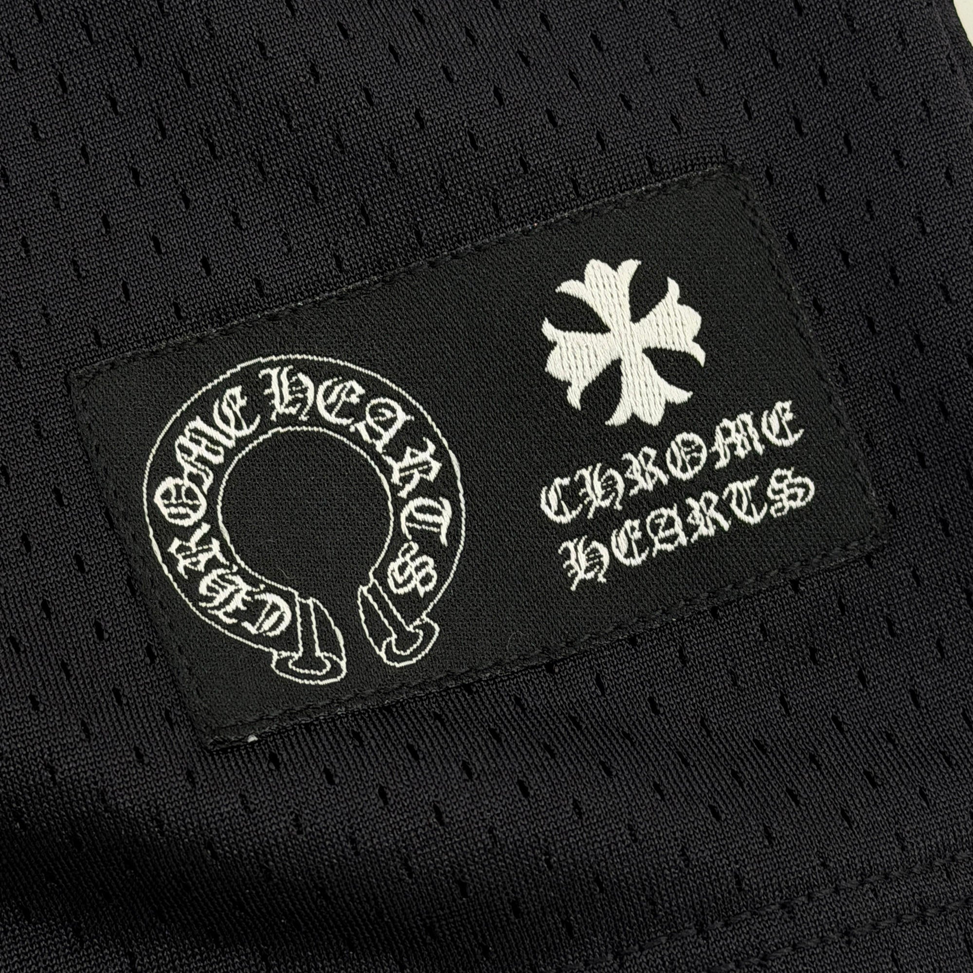 CHROME HEARTS Cross Ball Button Mesh Warm Up Jersey Dress Size M クロムハーツ クロスボール ボタン メッシュウォームアップジャージー ドレス サイズM