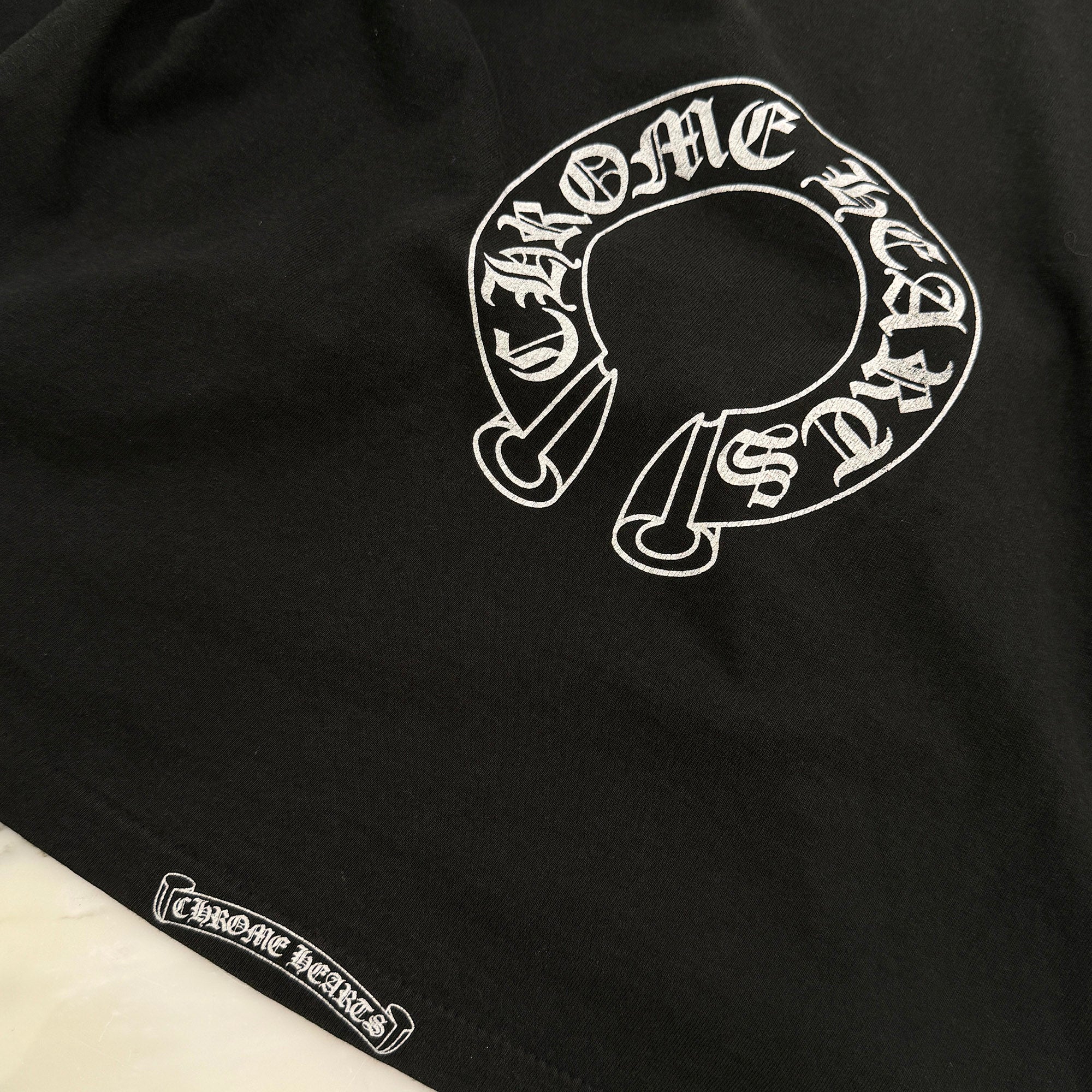 CHROME HEARTS Floral Cross Inside Horseshoe Print Long Sleeve Tee Size L クロムハーツ フローラルクロス インサイド ホースシュー プリント ロングスリーブ Tシャツ サイズL