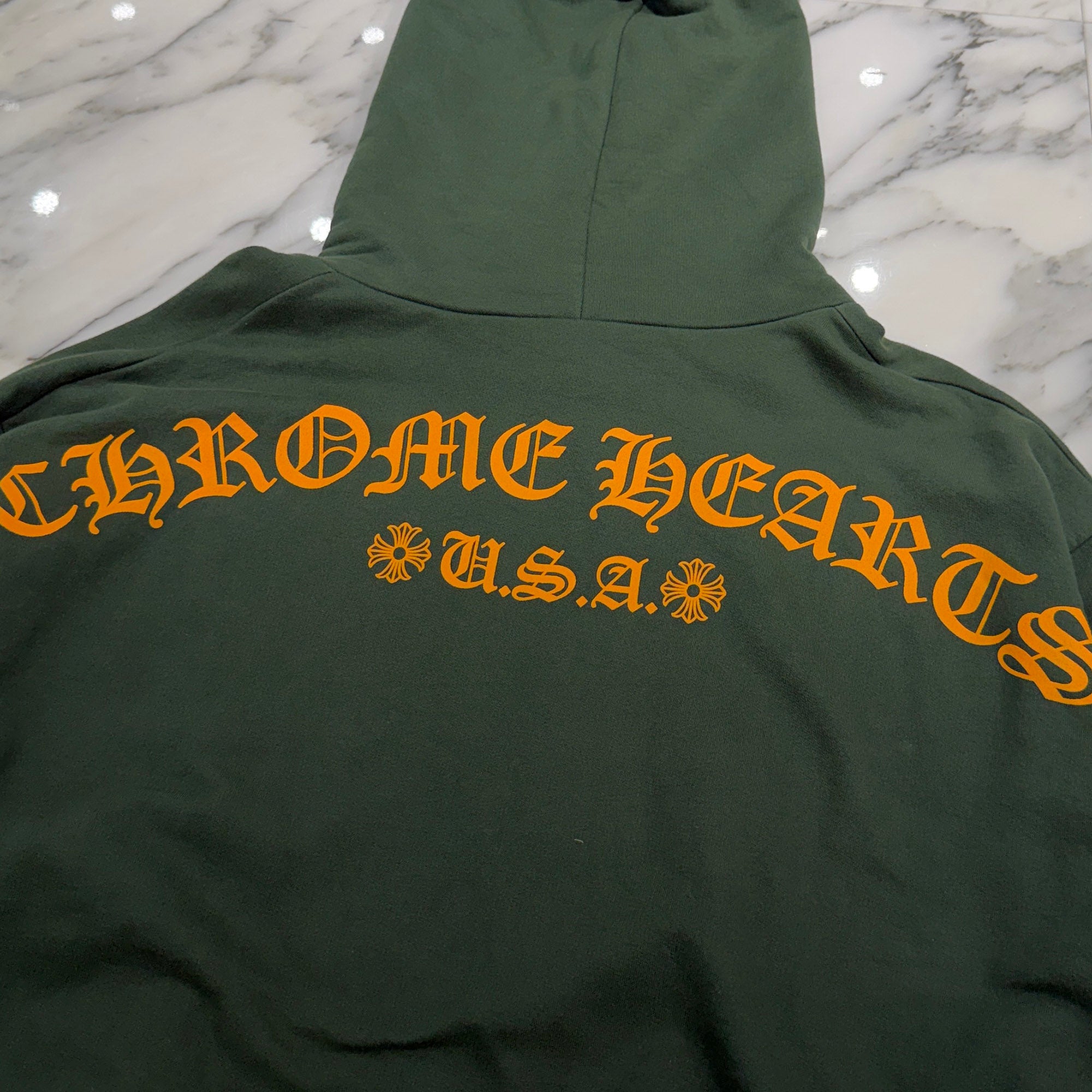 CHROME HEARTS 2025SS Online Limited Back Arch Logo USA Pullover Hoodie Size L クロムハーツ オンライン限定 バック アーチロゴUSA プルオーバーフーディ サイズL