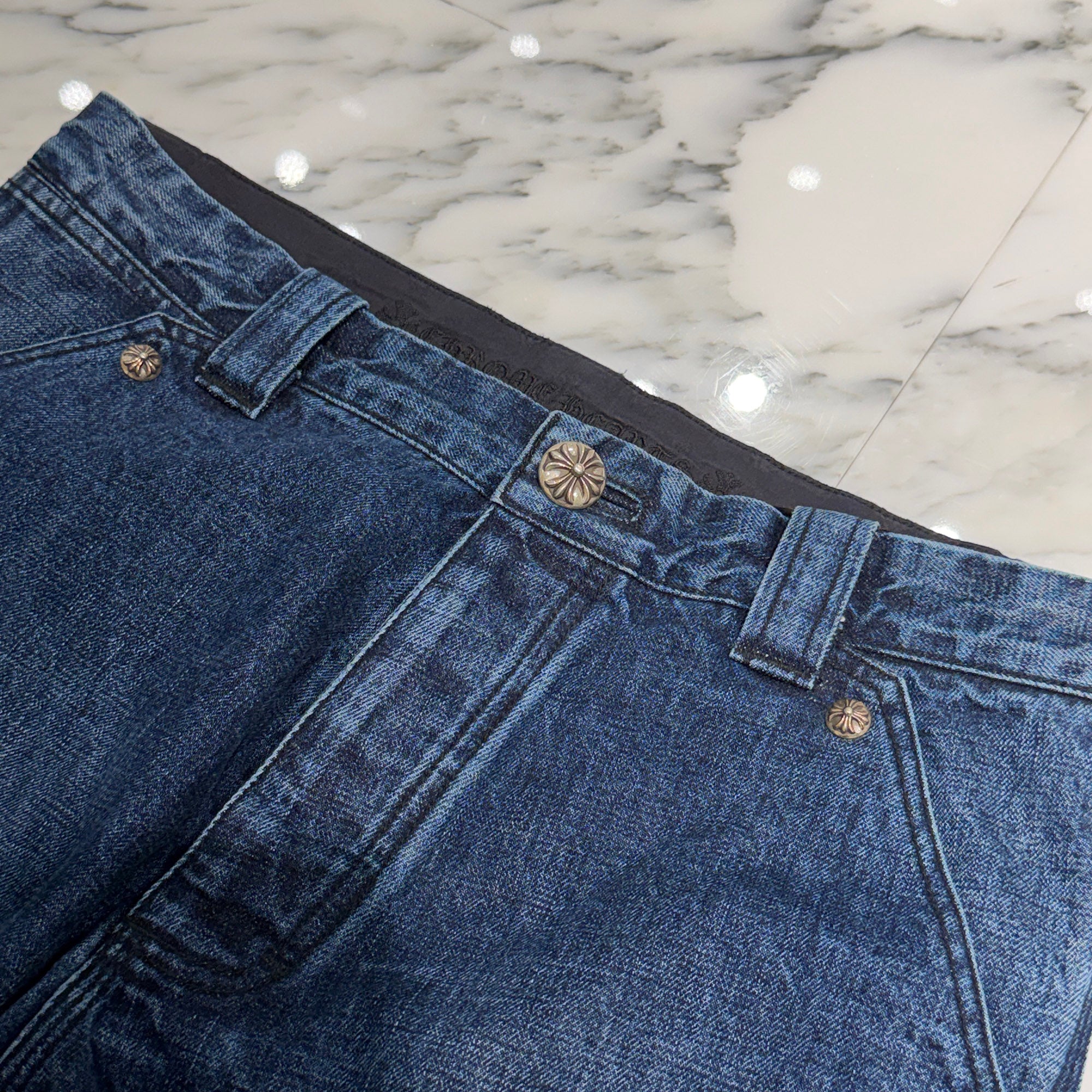 CHROME HEARTS Cross Ball Button Denim Pants Size 31 クロムハーツ クロスボールボタン デニムパンツ サイズ31