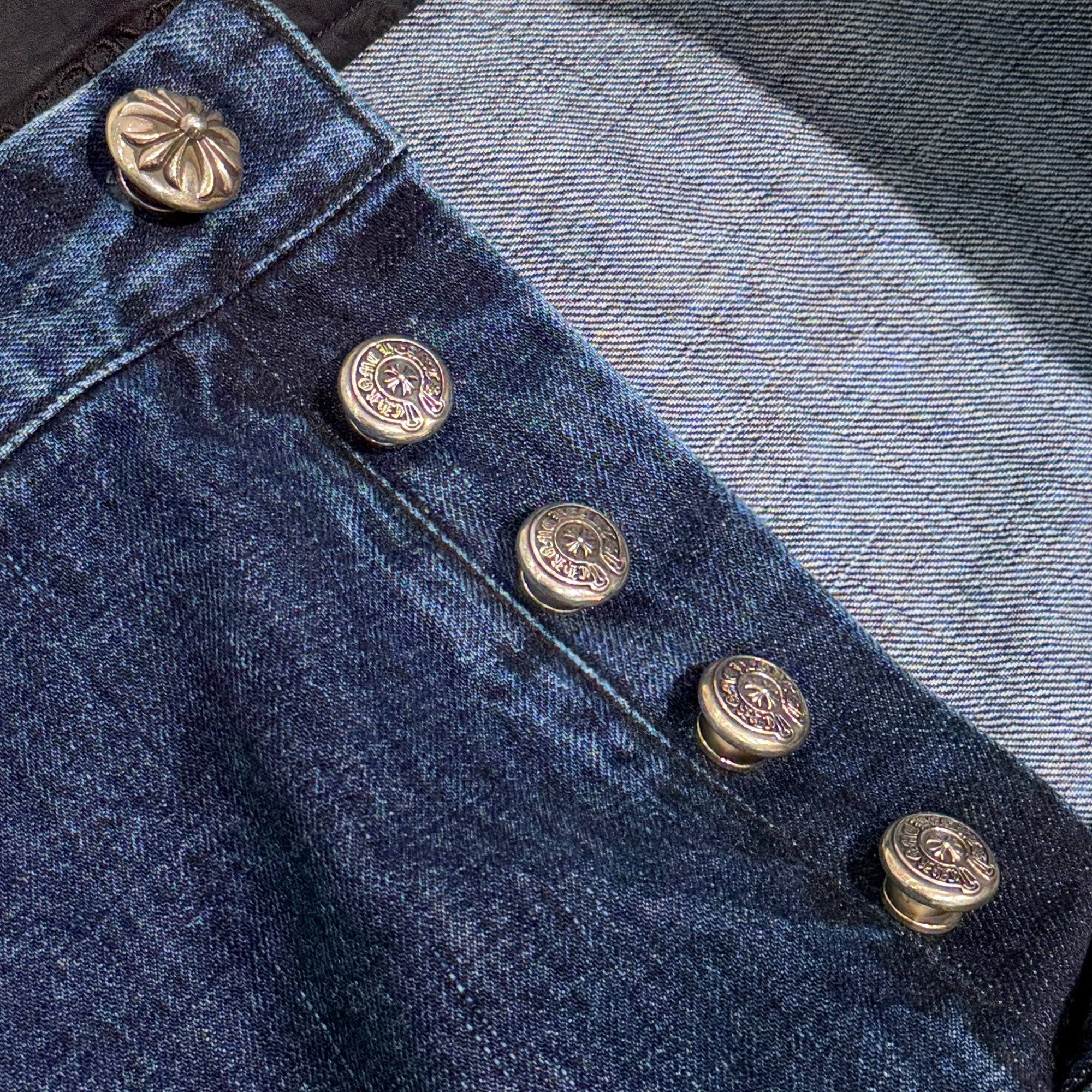 CHROME HEARTS Cross Ball Button Denim Pants Size 31 クロムハーツ クロスボールボタン デニムパンツ サイズ31