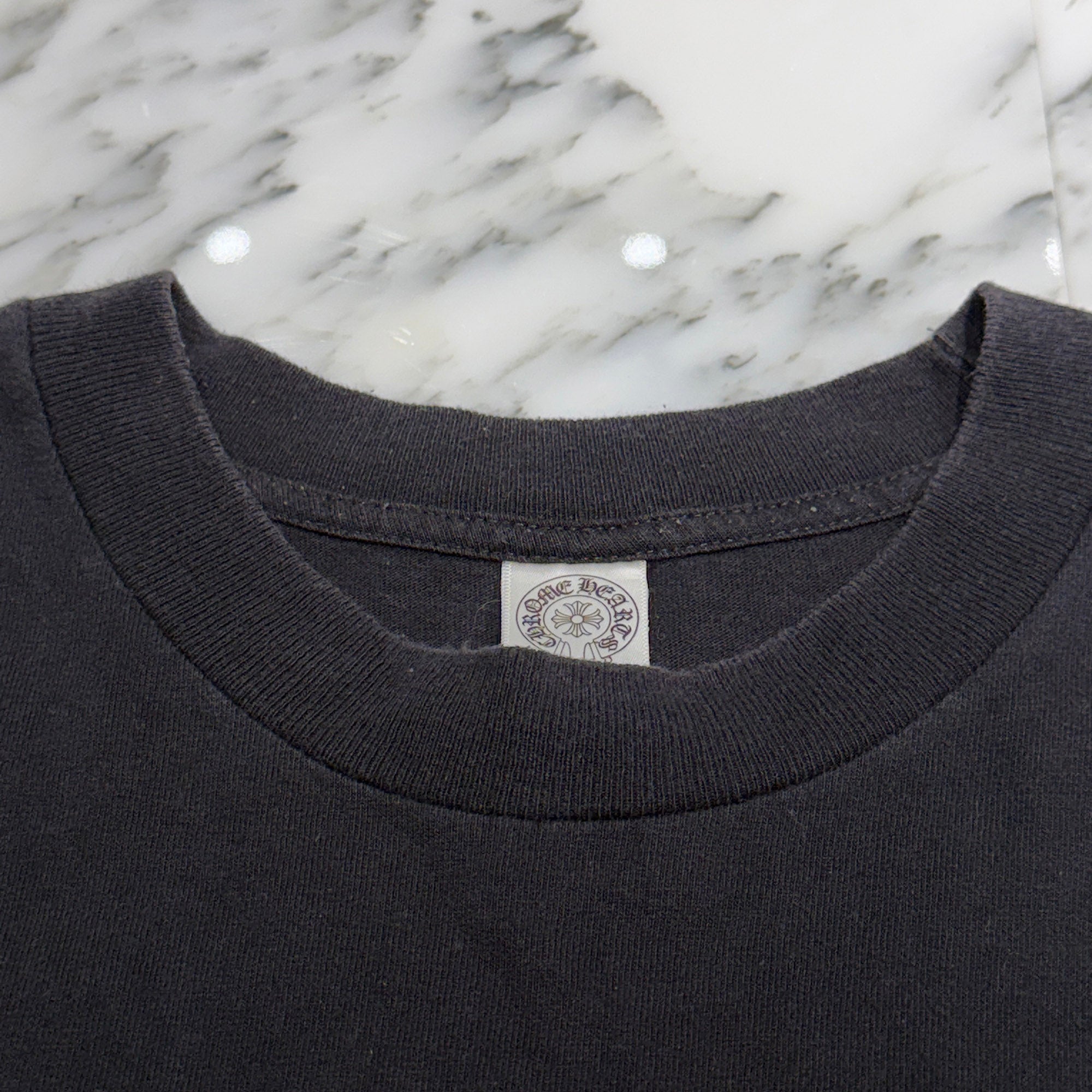 CHROME HEARTS Back American Flag Cracked print Tee Size L クロムハーツバック アメリカンフラッグ クラックプリント Tシャツ サイズL