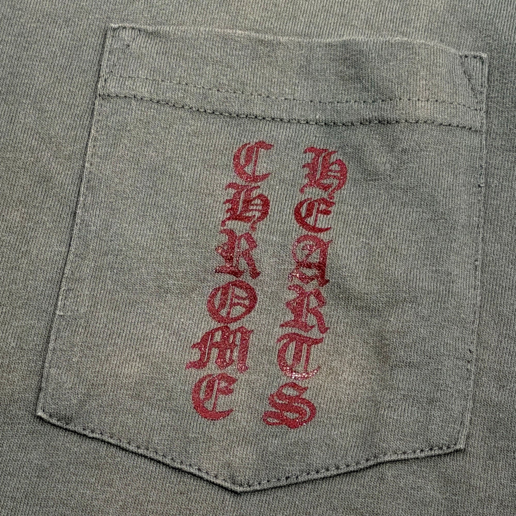 CHROME HEARTS Intellectual Gallery Limited Vertical Logo Back Scroll Tee Size L クロムハーツ インテレクチュアルギャラリー限定 ヴァーティカルロゴ バックスクロールTシャツ サイズL