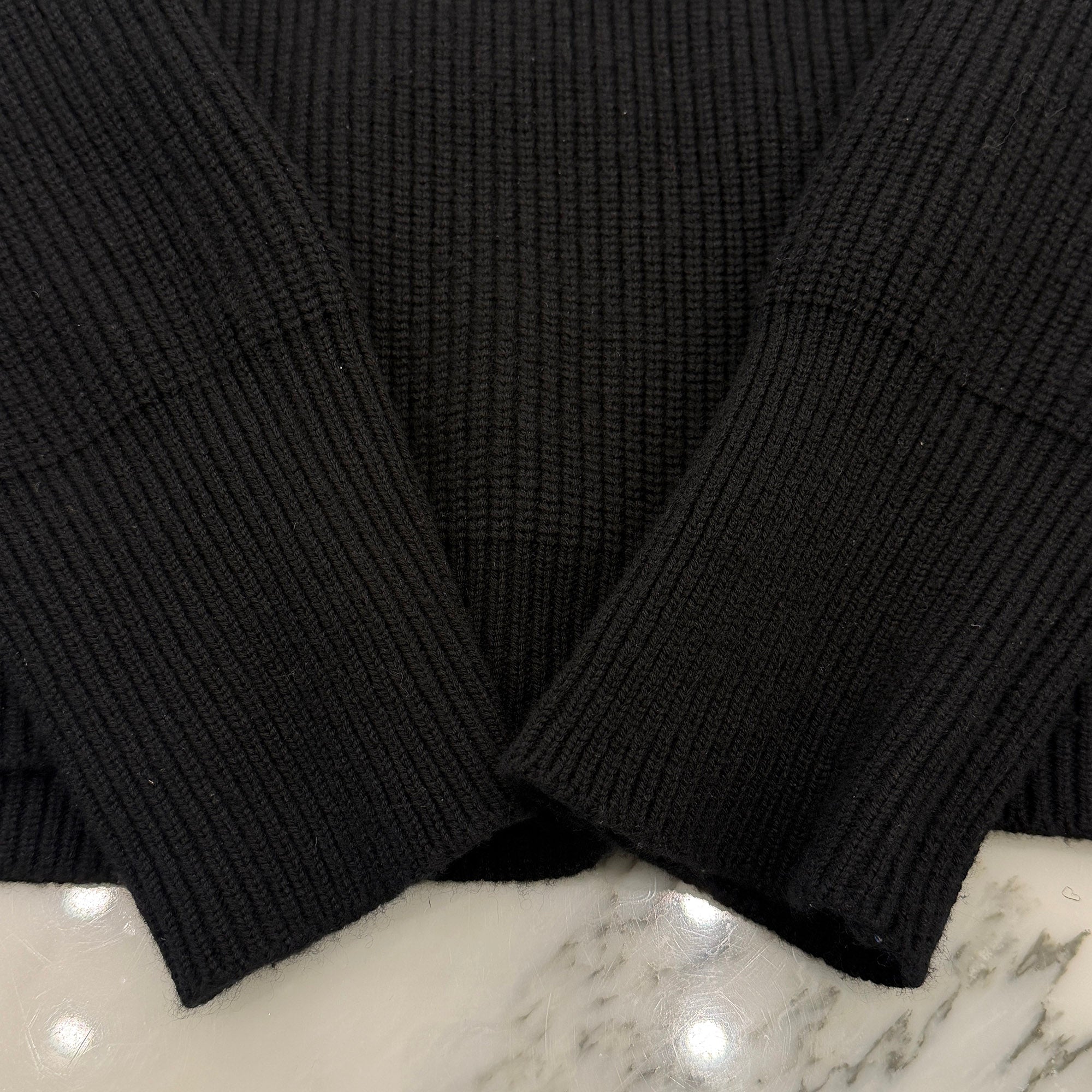 CHROME HEARTS Cemetery Cross Patch Half Zip Cashmere Knit Sweater Size XL クロムハーツ セメタリークロス パッチ ハーフジップ カシミヤ ニットセーター サイズXL