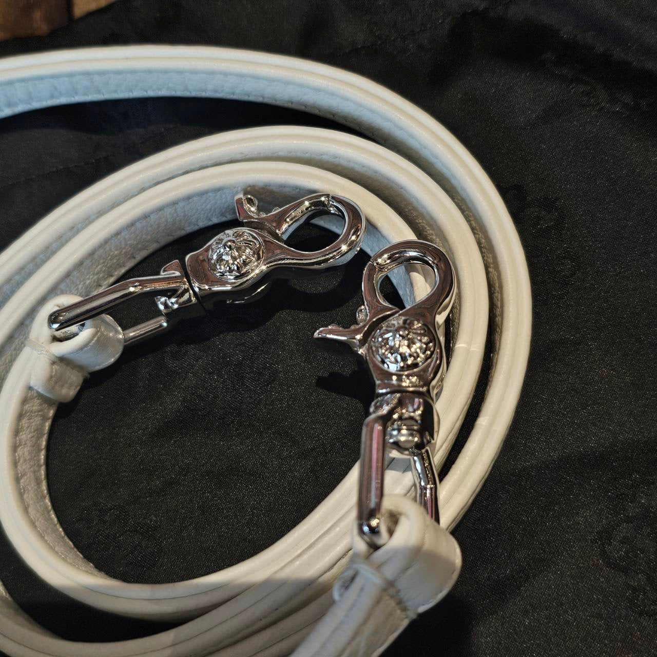 CHROME HEARTS DOG ADAMS BS FLARE Leather Shoulder Hand Bag クロムハーツ ドッグアダムズ BSフレア レザー ショルダー ハンドバッグ