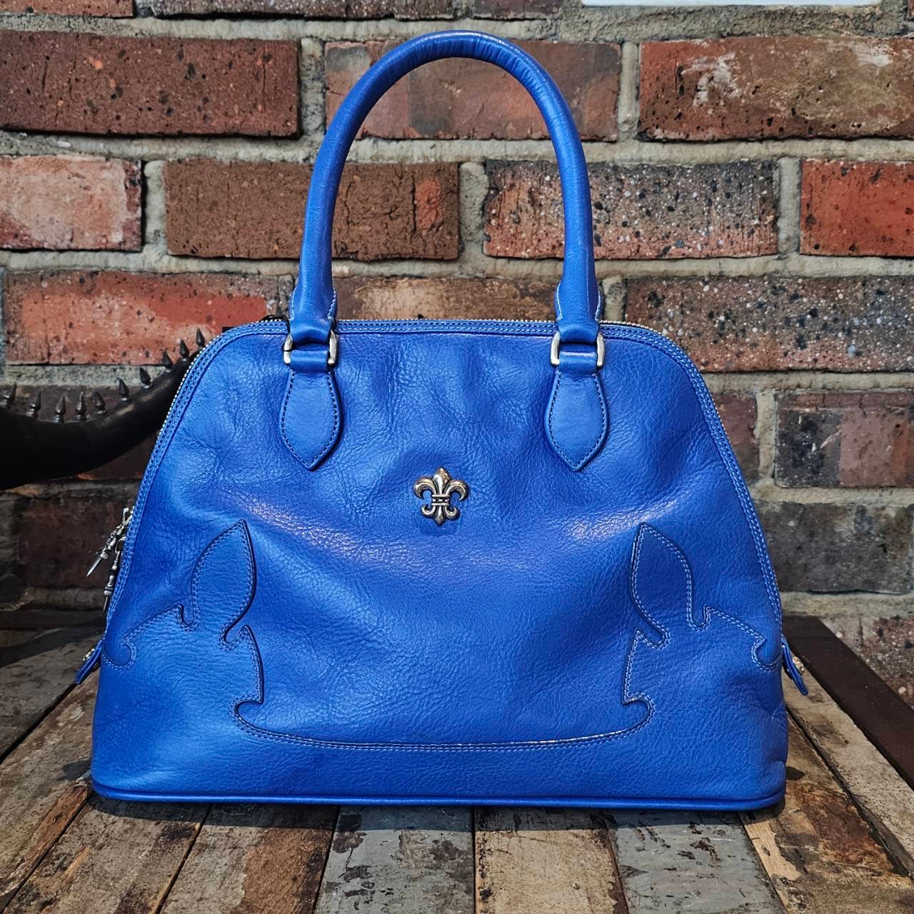 CHROME HEARTS SLOUCHY MO BS Flare Leather Hand Bag クロムハーツ スラウチー モー BSフレア レザー ハンドバッグ