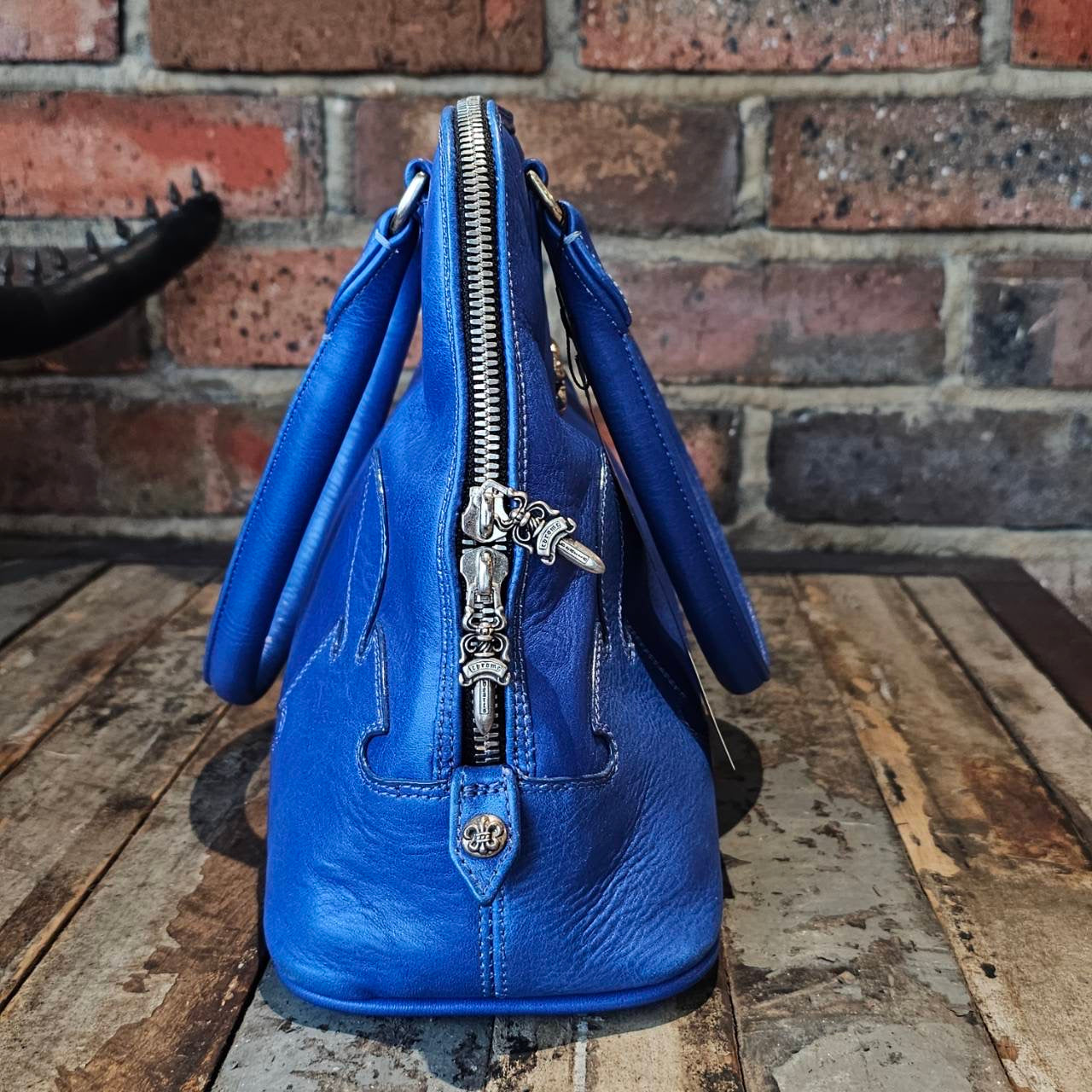 CHROME HEARTS SLOUCHY MO BS Flare Leather Hand Bag クロムハーツ スラウチー モー BSフレア レザー ハンドバッグ