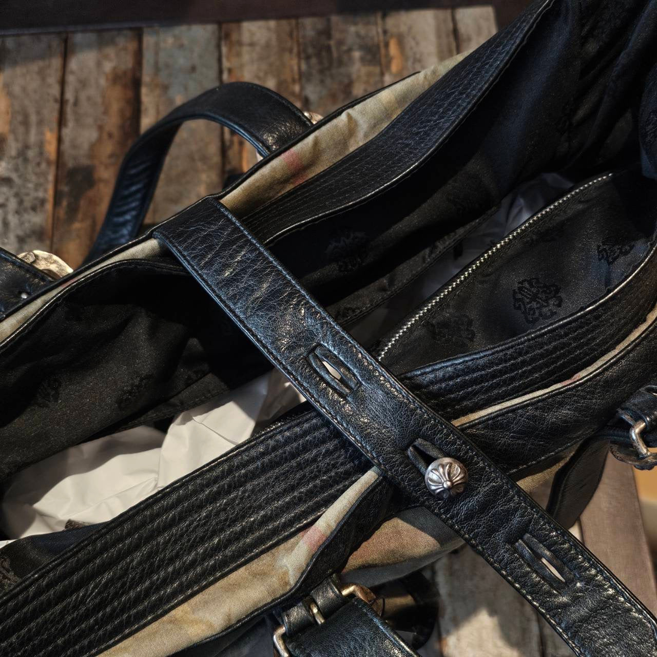 CHROME HEARTS 2 Flap Pocket Gunslinger Tote Bag クロムハーツ 2フラップポケット ガンスリンガー トートバッグ