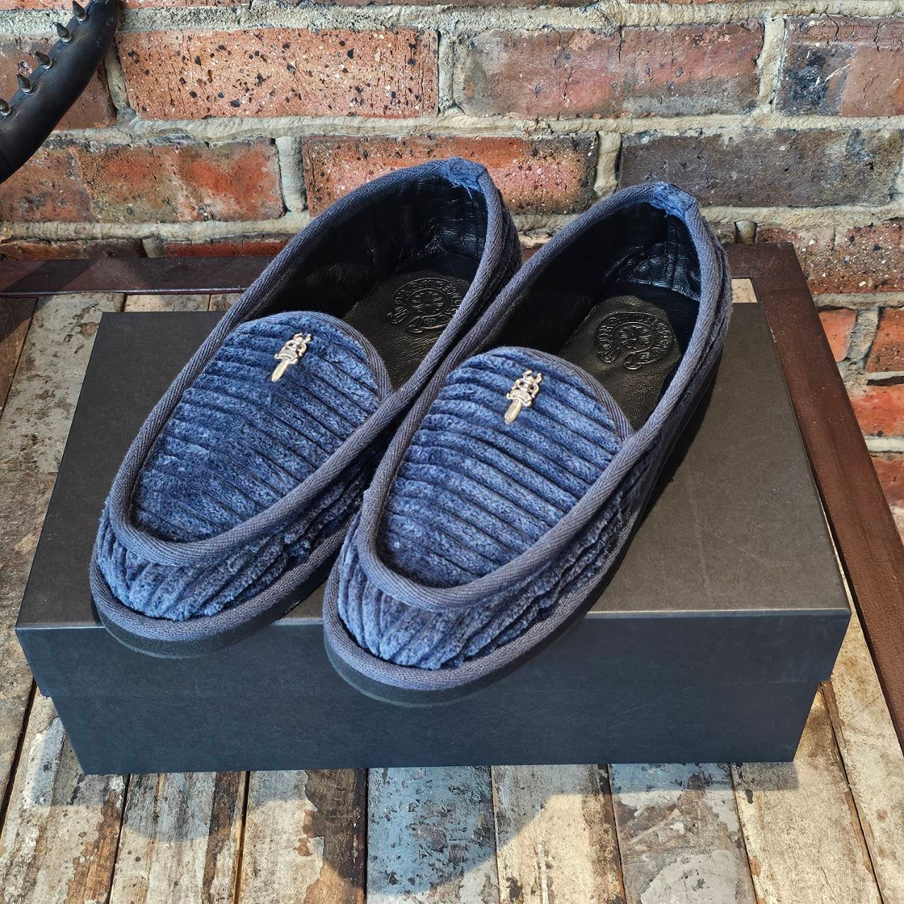 CHROME HEARTS Dagger Corduroy Slip On Size 41 クロムハーツ ダガー コーデュロイ スリッポン スリッパ シューズ サイズ41