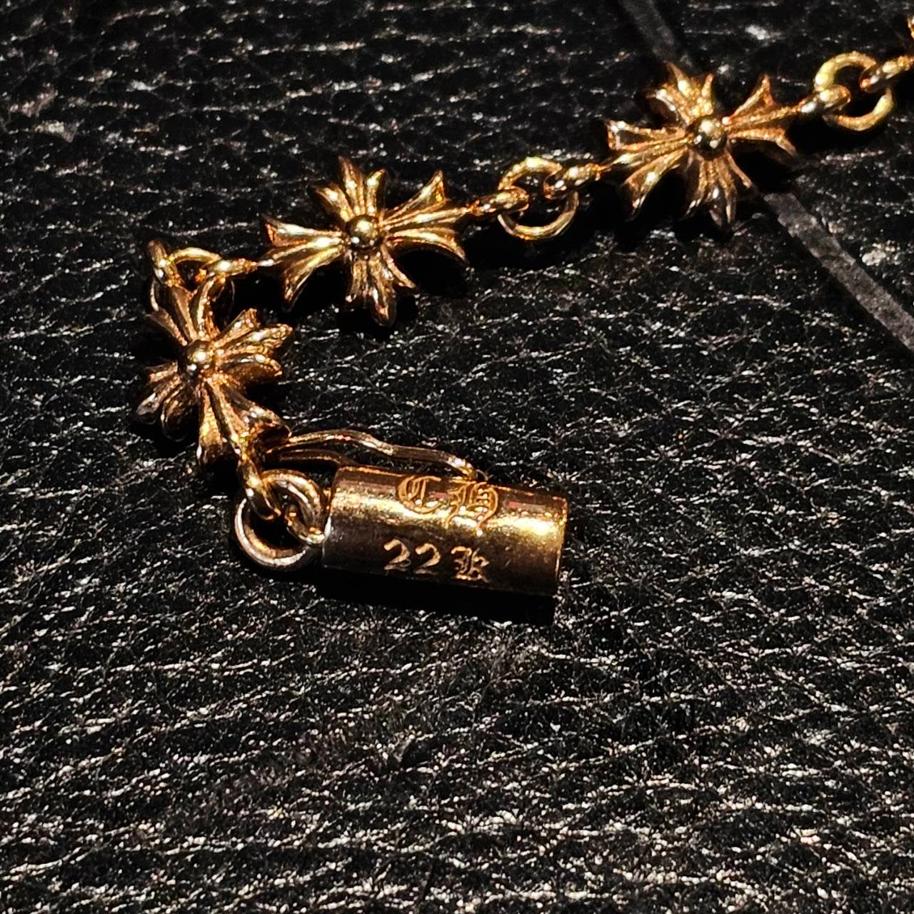 CHROME HEARTS 22K Tiny E CH Plus Bracelet 11 LINK クロムハーツ 22K タイニーE CHプラス ブレスレット 11リンク